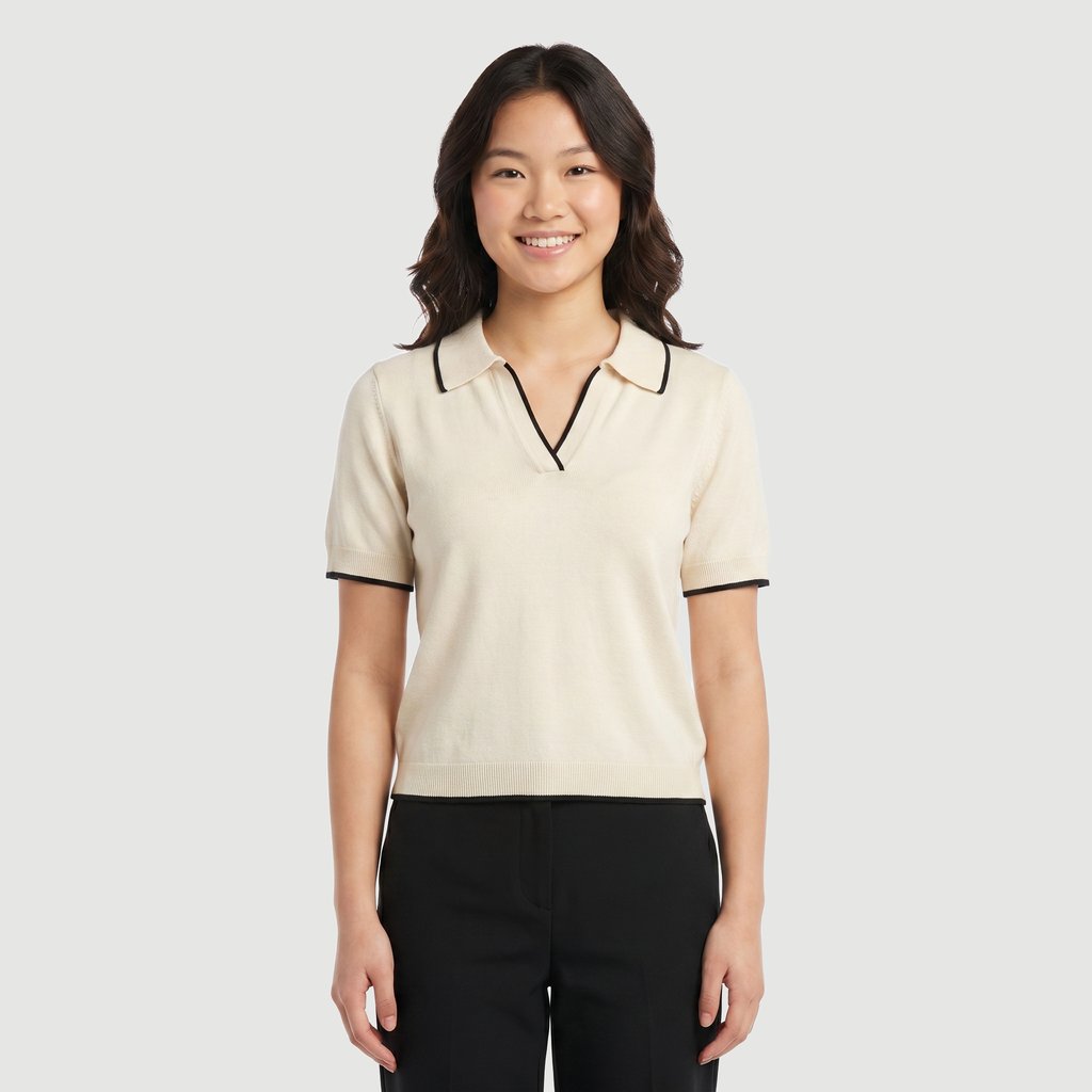 Blusa Regular Feminina Manga 3/4 em Viscose Off White Love Trend