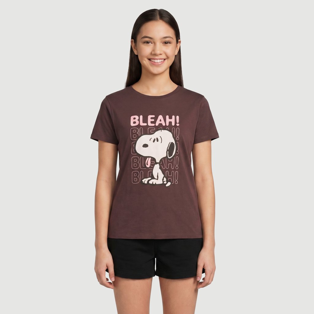 Blusa  Trendy  Marrom - Snoopy