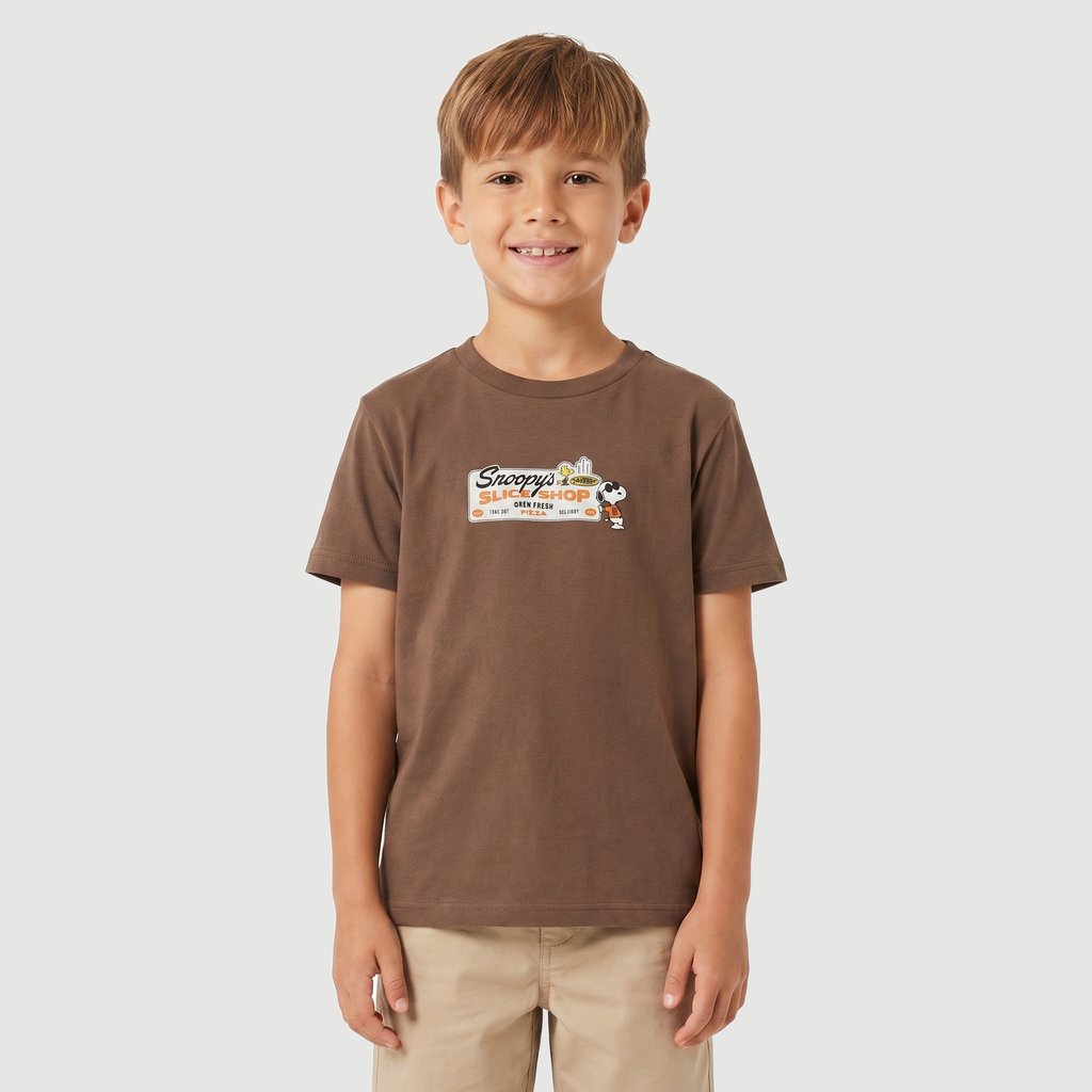 Camiseta    Marrom - Snoopy