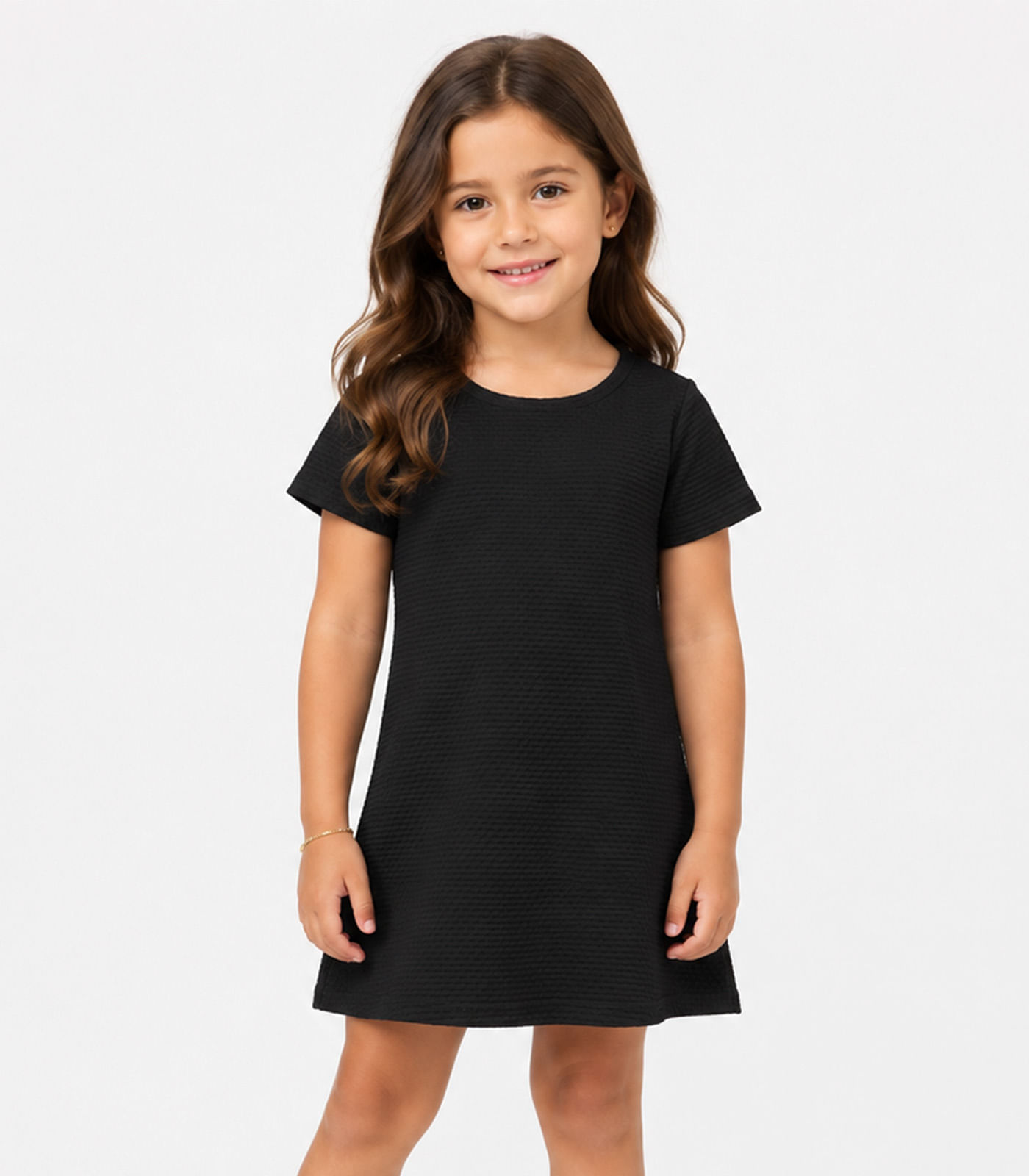 Vestido Infantil Feminino Em Malha Puvil Select Preto