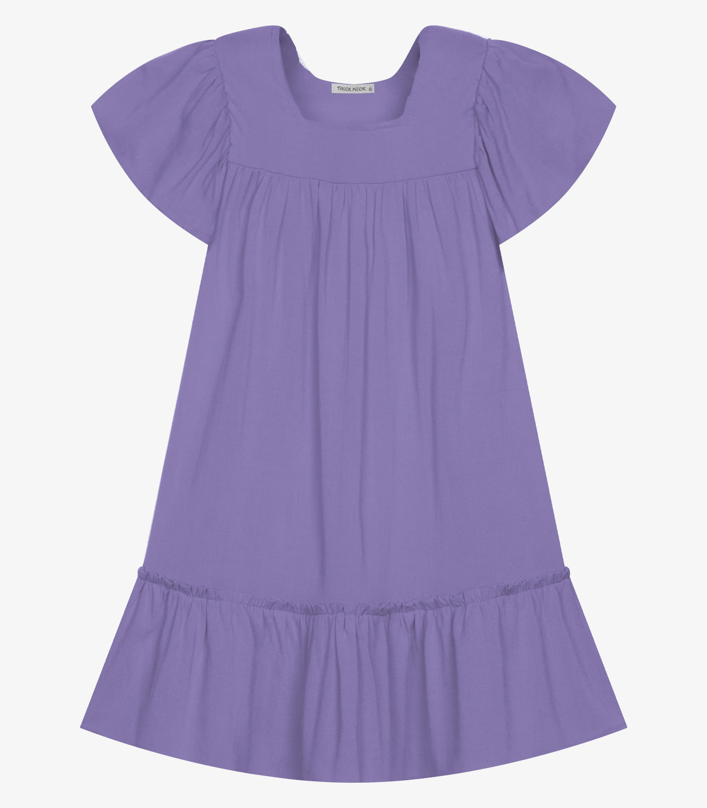 Vestido Infantil Viscose Liso Trick Nick Roxo