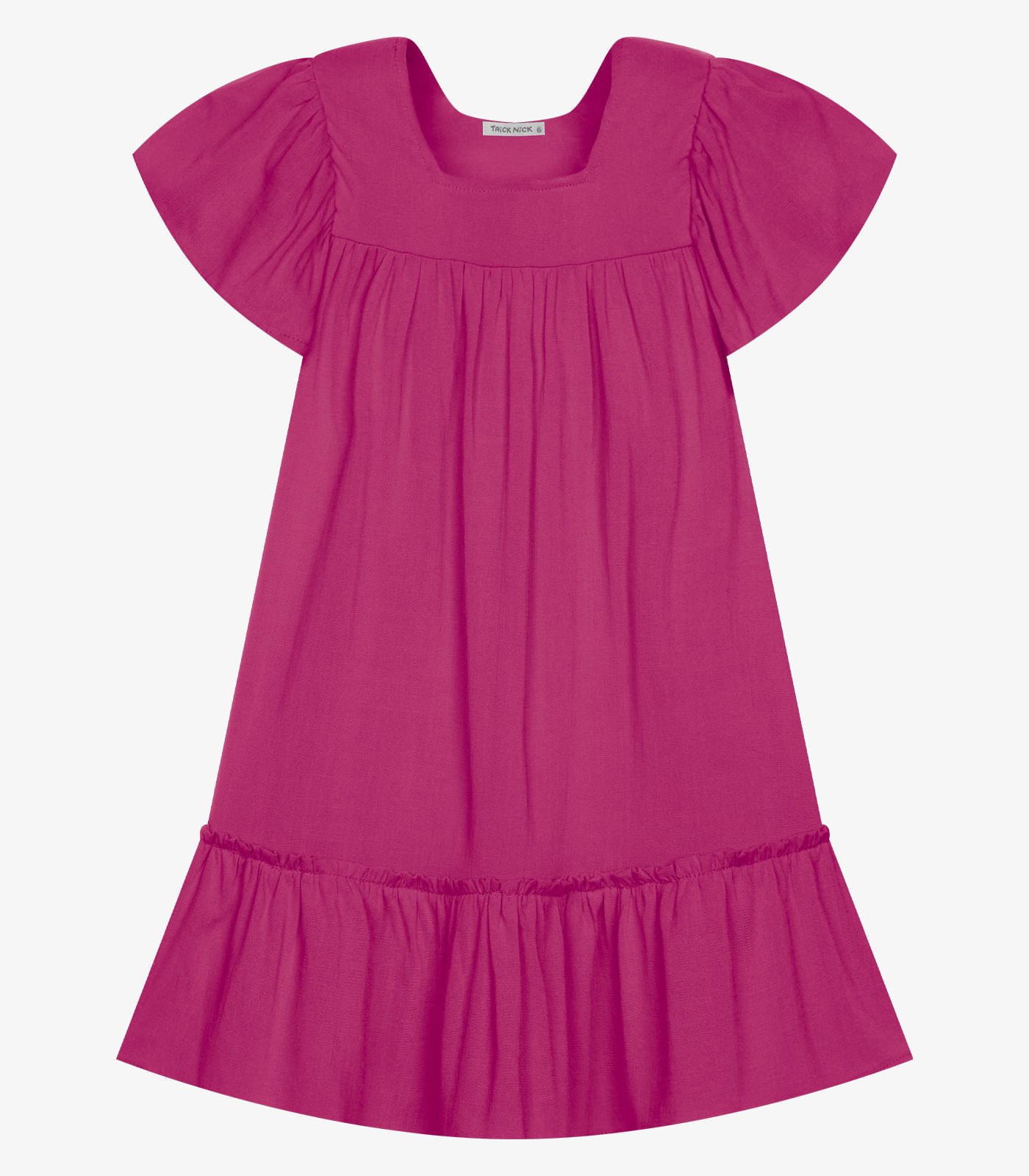 Vestido Infantil Viscose Liso Trick Nick Rosa