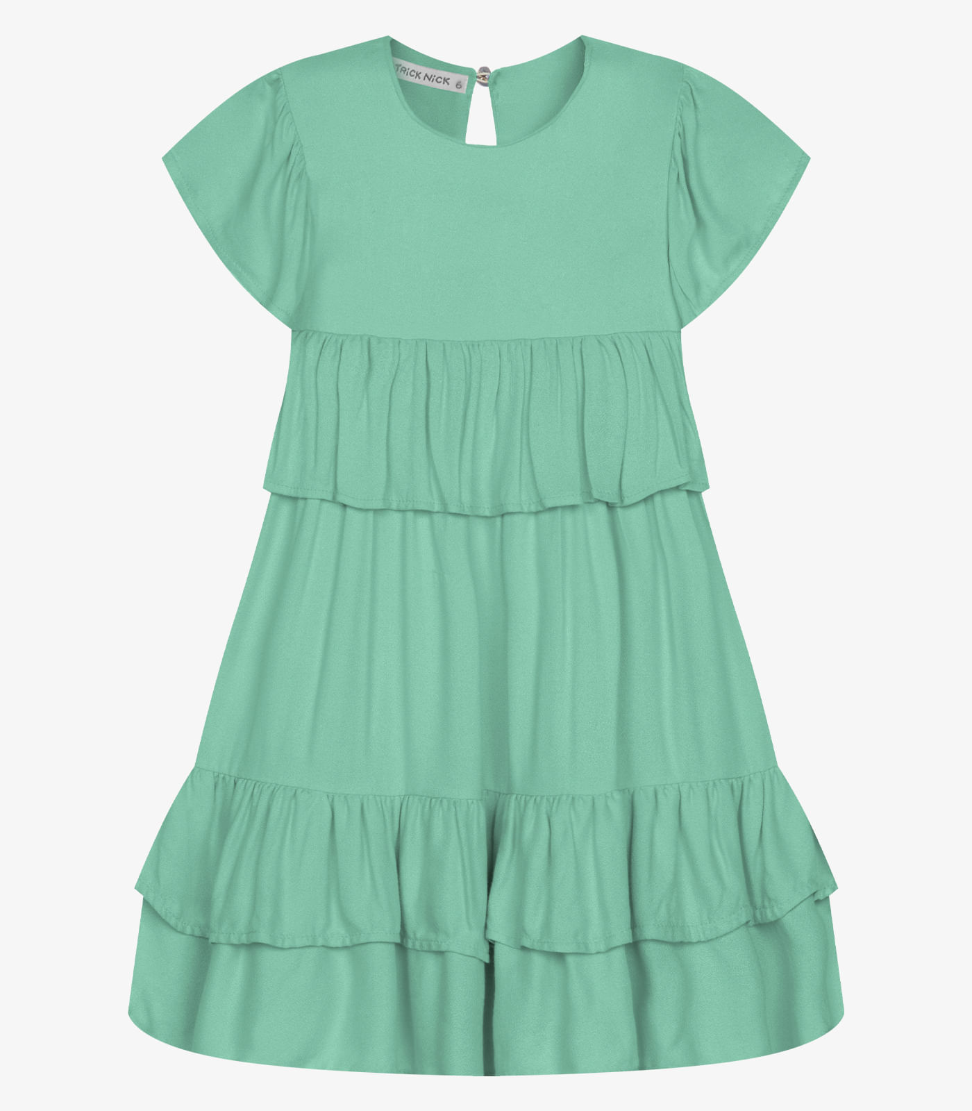 Vestido Infantil Feminino Viscose Trick Nick Verde