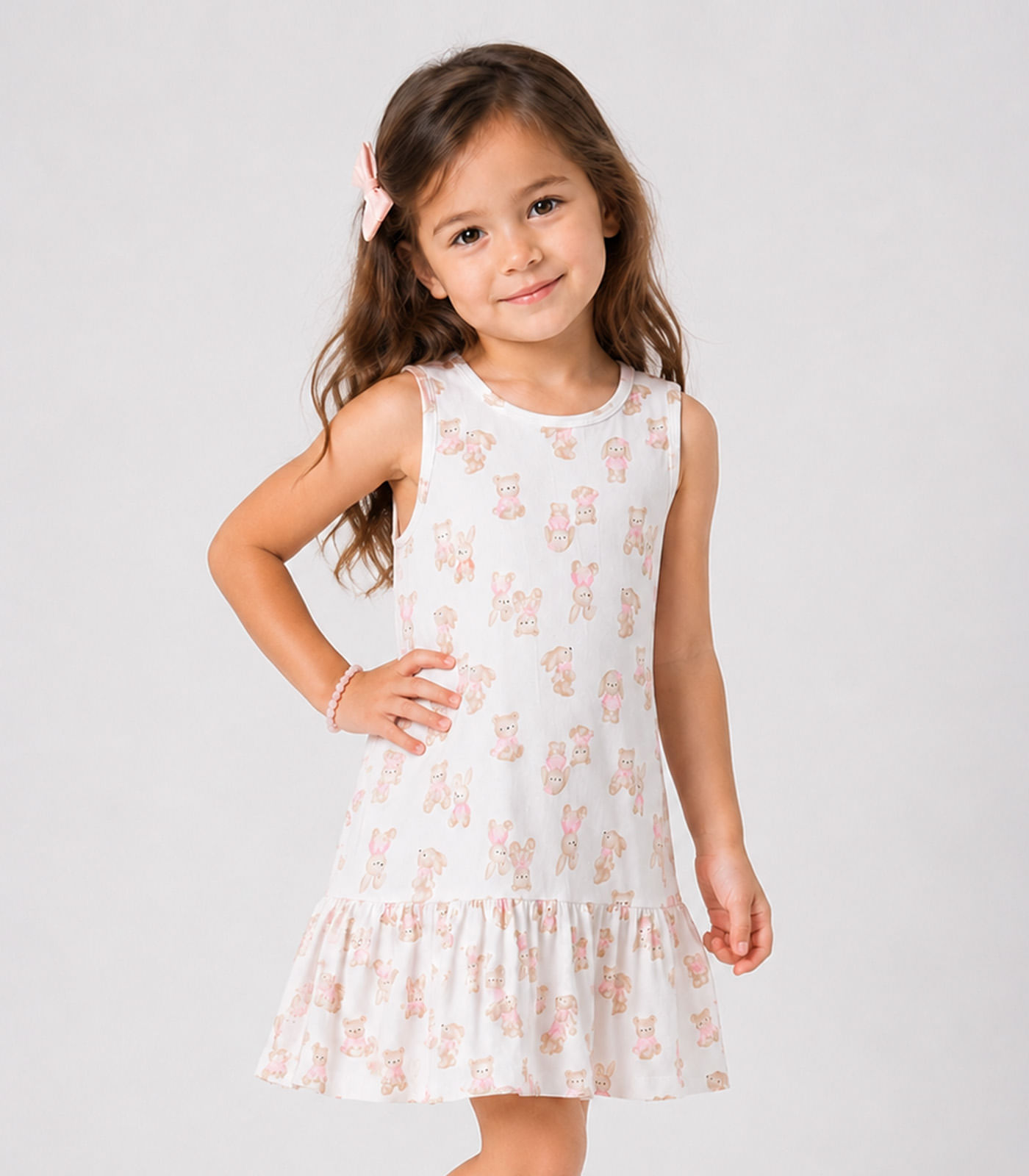 Vestido Infantil Feminino Select Bege