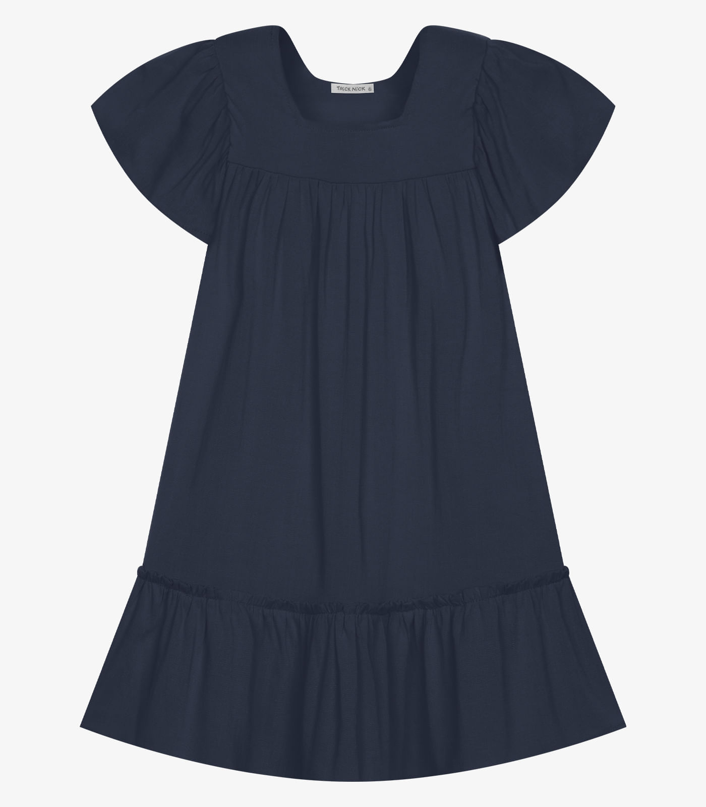 Vestido Infantil Viscose Liso Trick Nick Azul