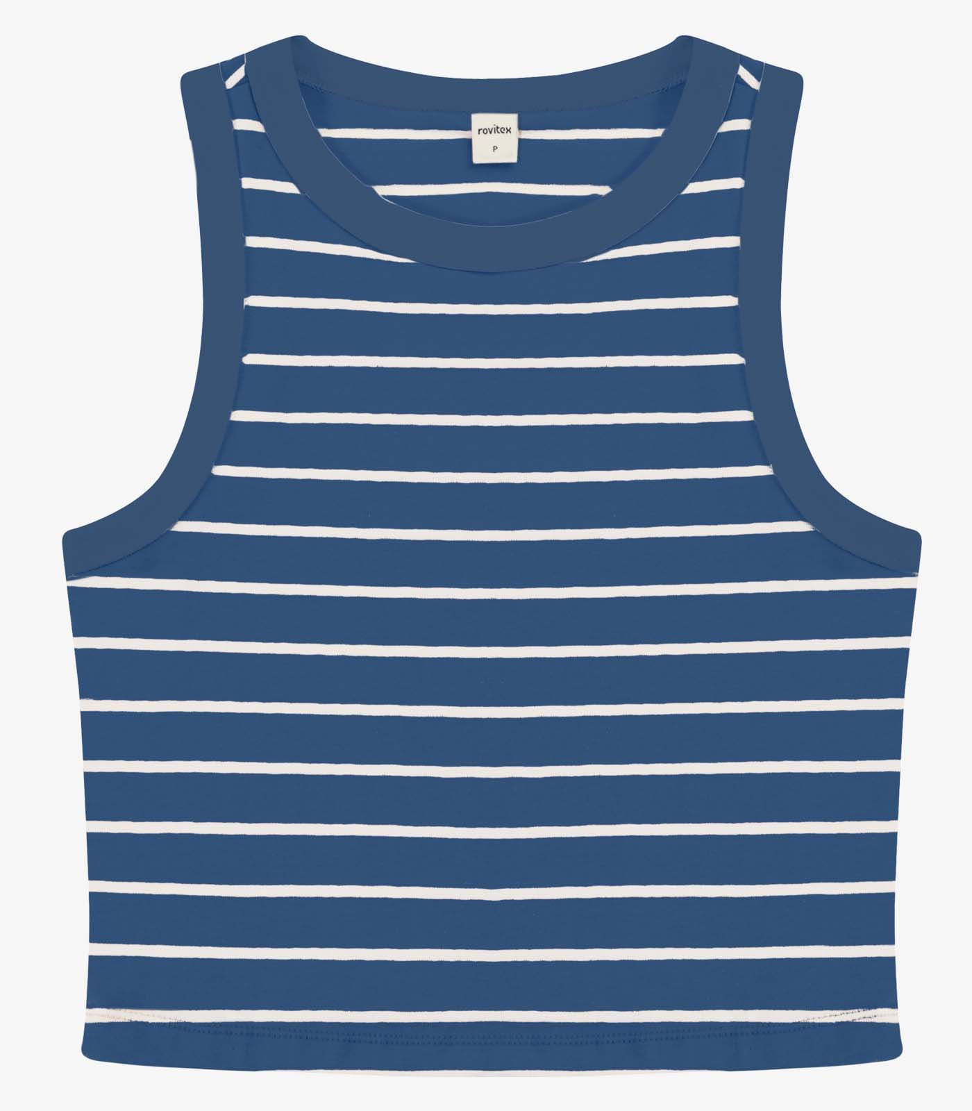 Regata Feminina Básica Em Cotton Leve Rovitex Azul