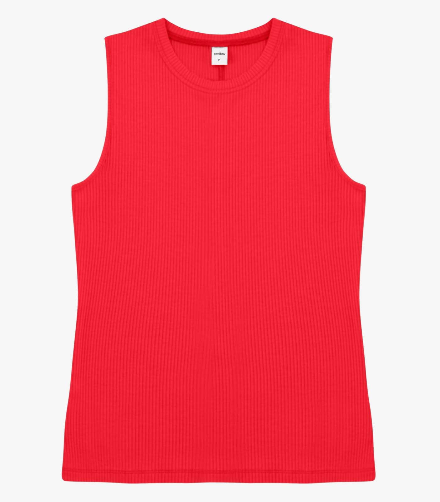 Regata Feminina Ribana Canelada Rovitex Vermelho