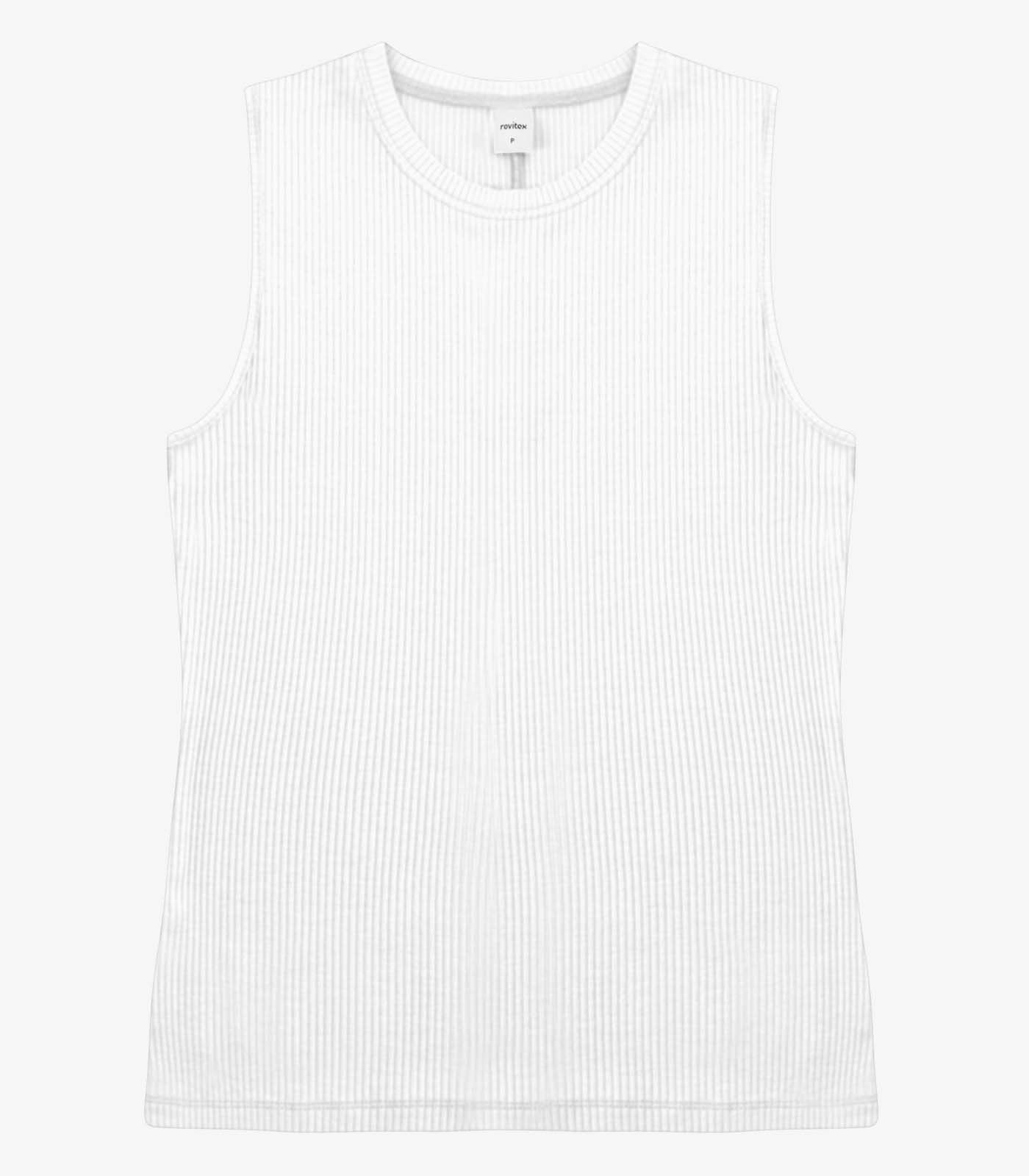 Regata Feminina Ribana Canelada Rovitex Branco