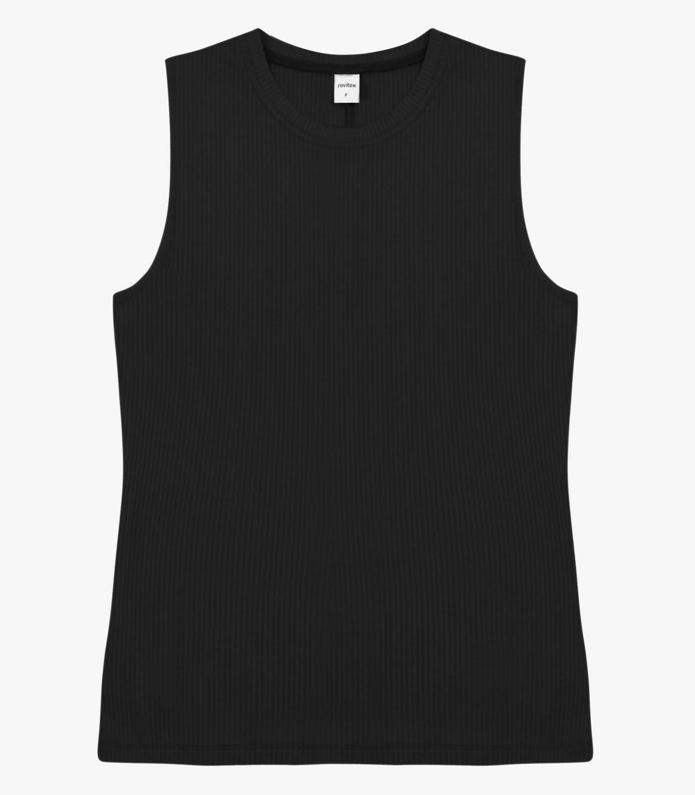 Regata Feminina Ribana Canelada Rovitex Preto