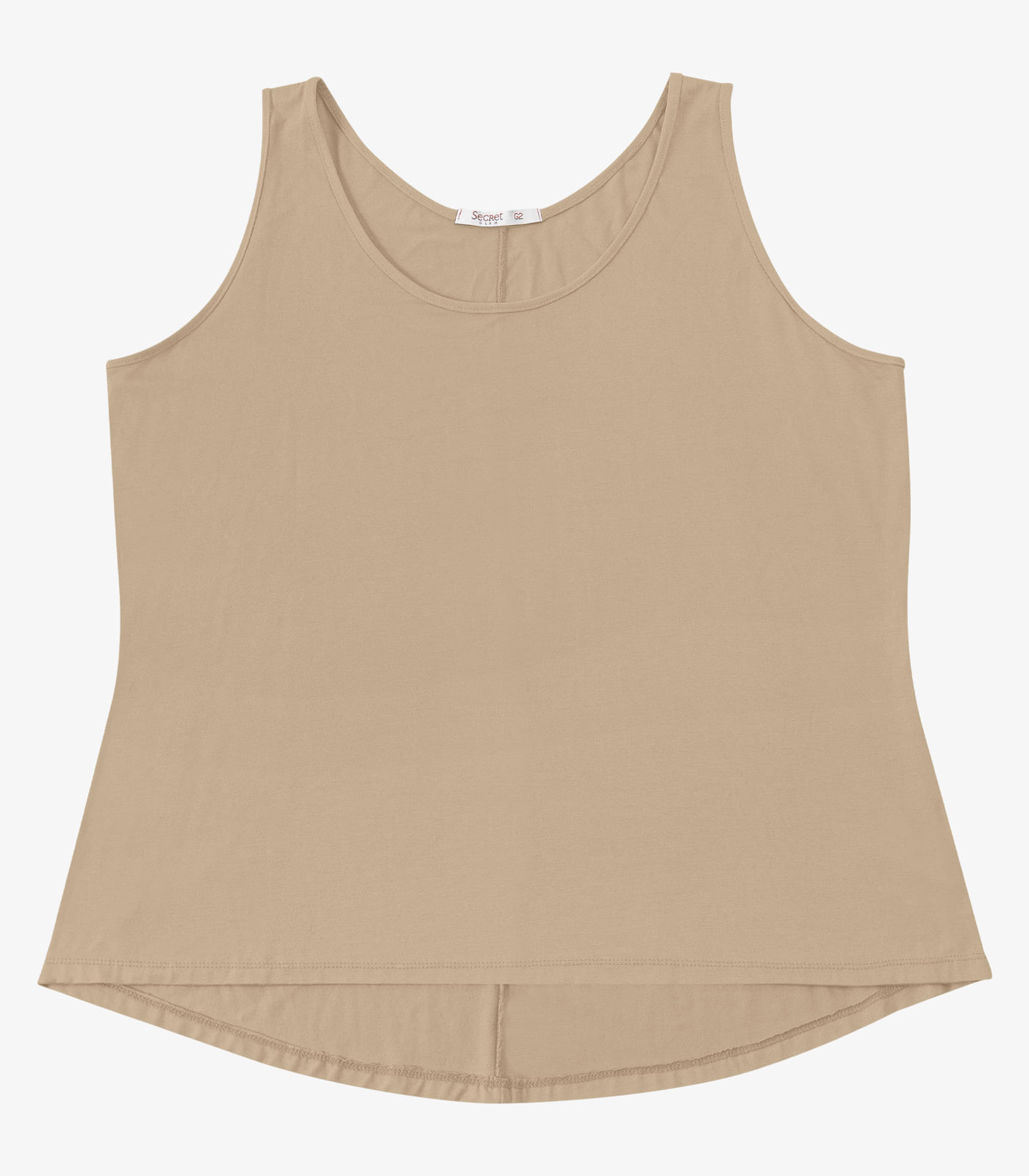 Regata Feminina Plus Size Secret Glam Marrom