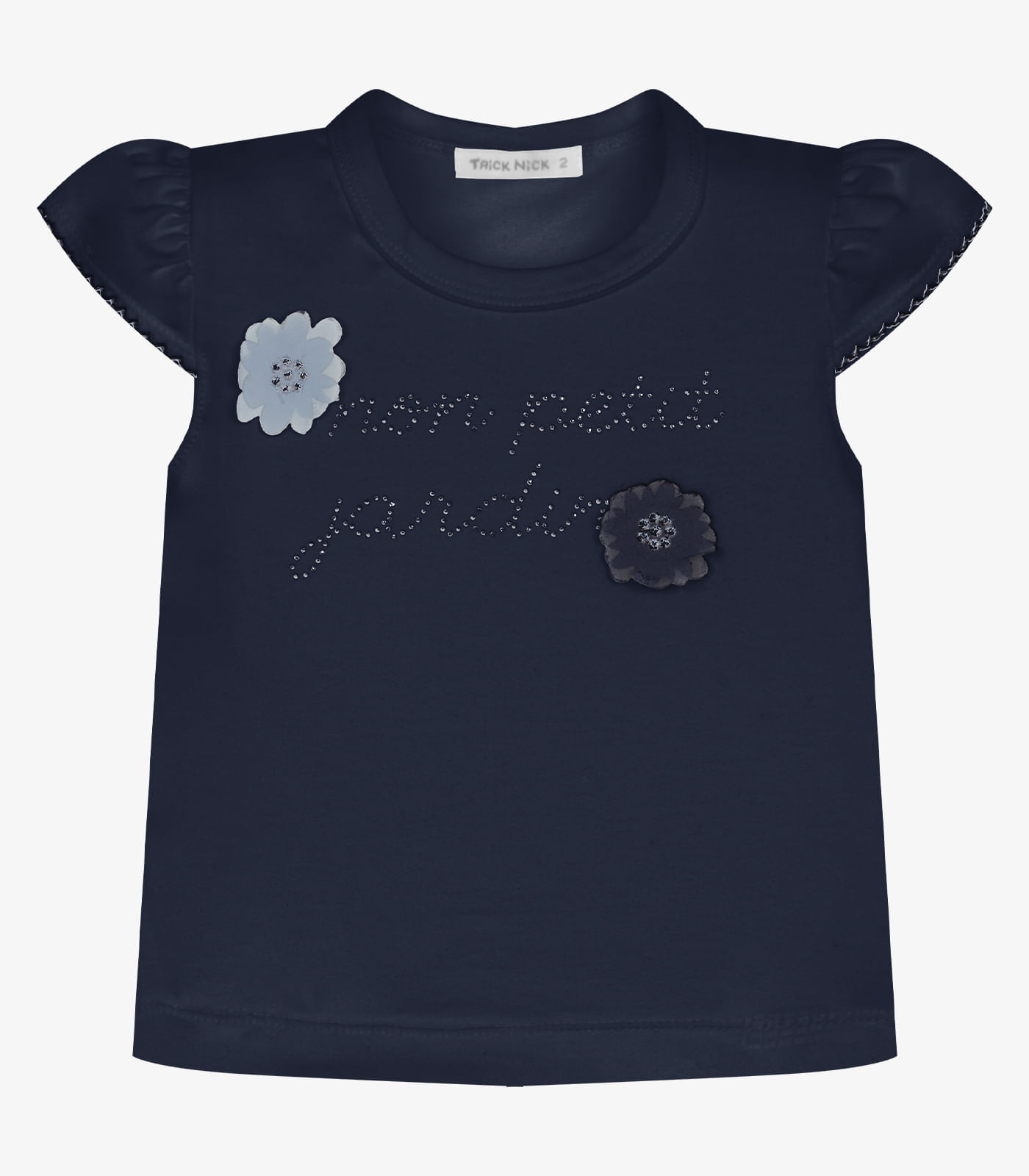 Blusa Infantil Feminina Cotton Leve Trick Nick Azul