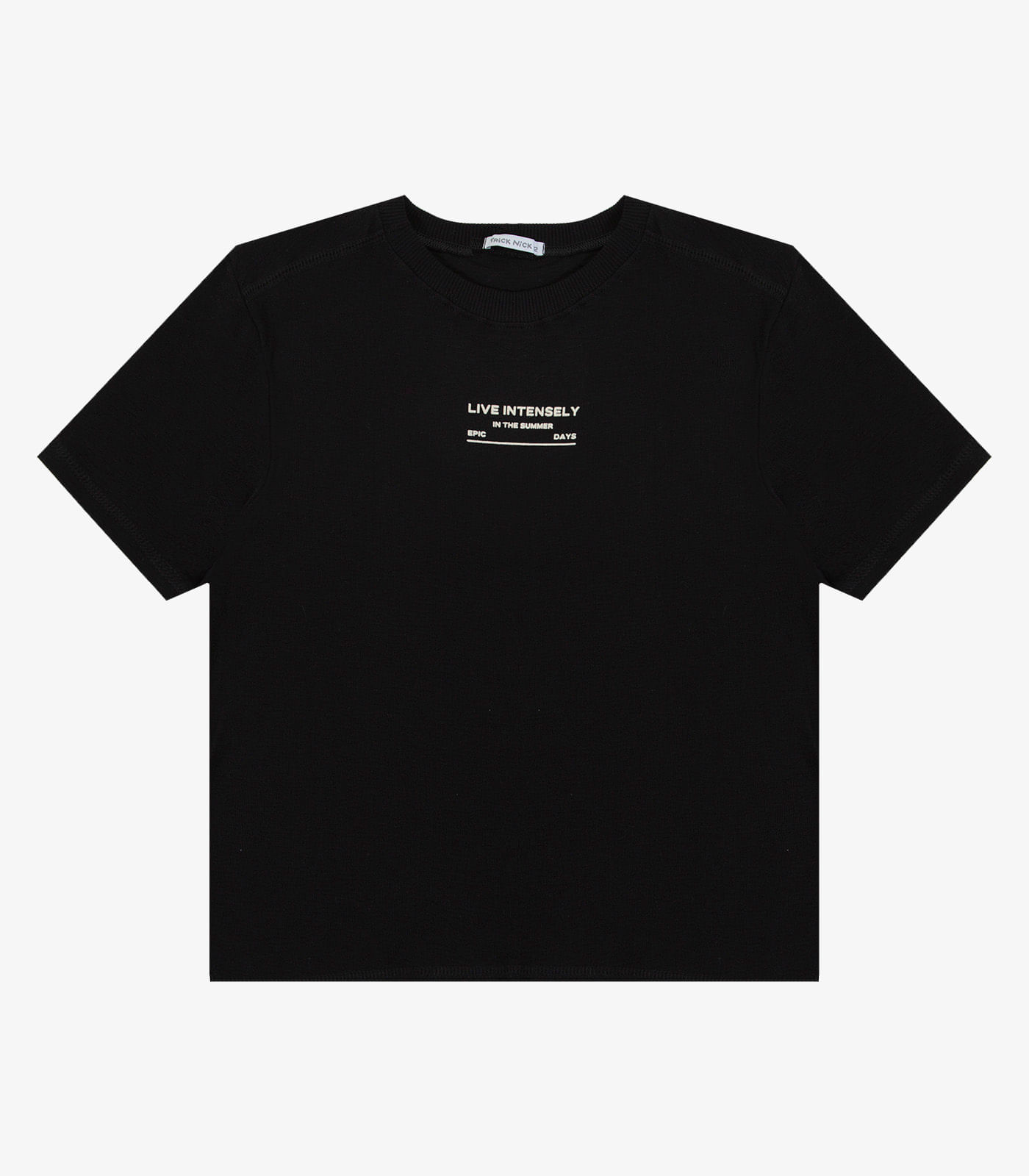 Camiseta Infantil Masculina Malhão Trick Nick Preto
