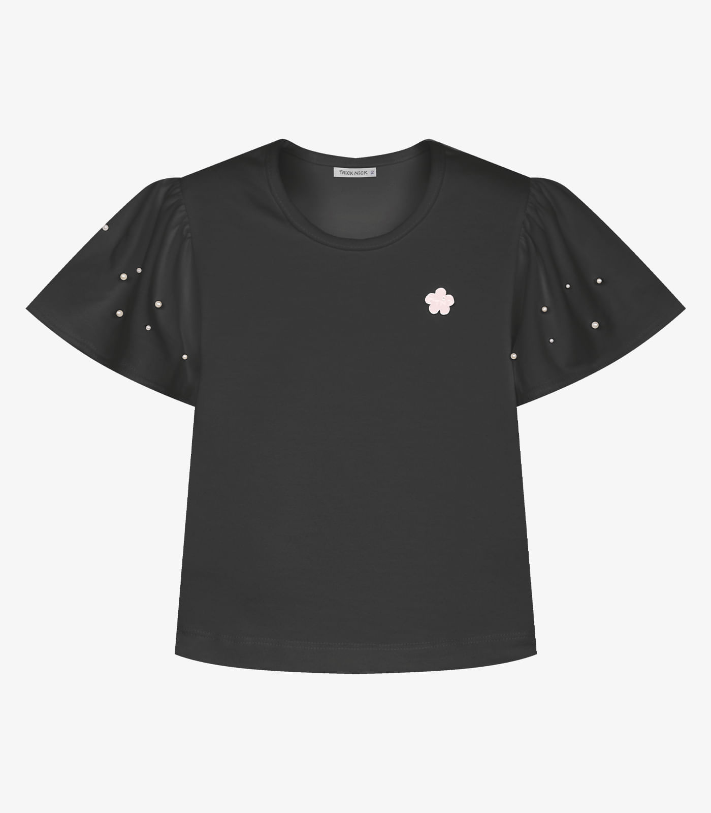 Blusa Infantil Feminina Cotton Leve Trick Nick Preto