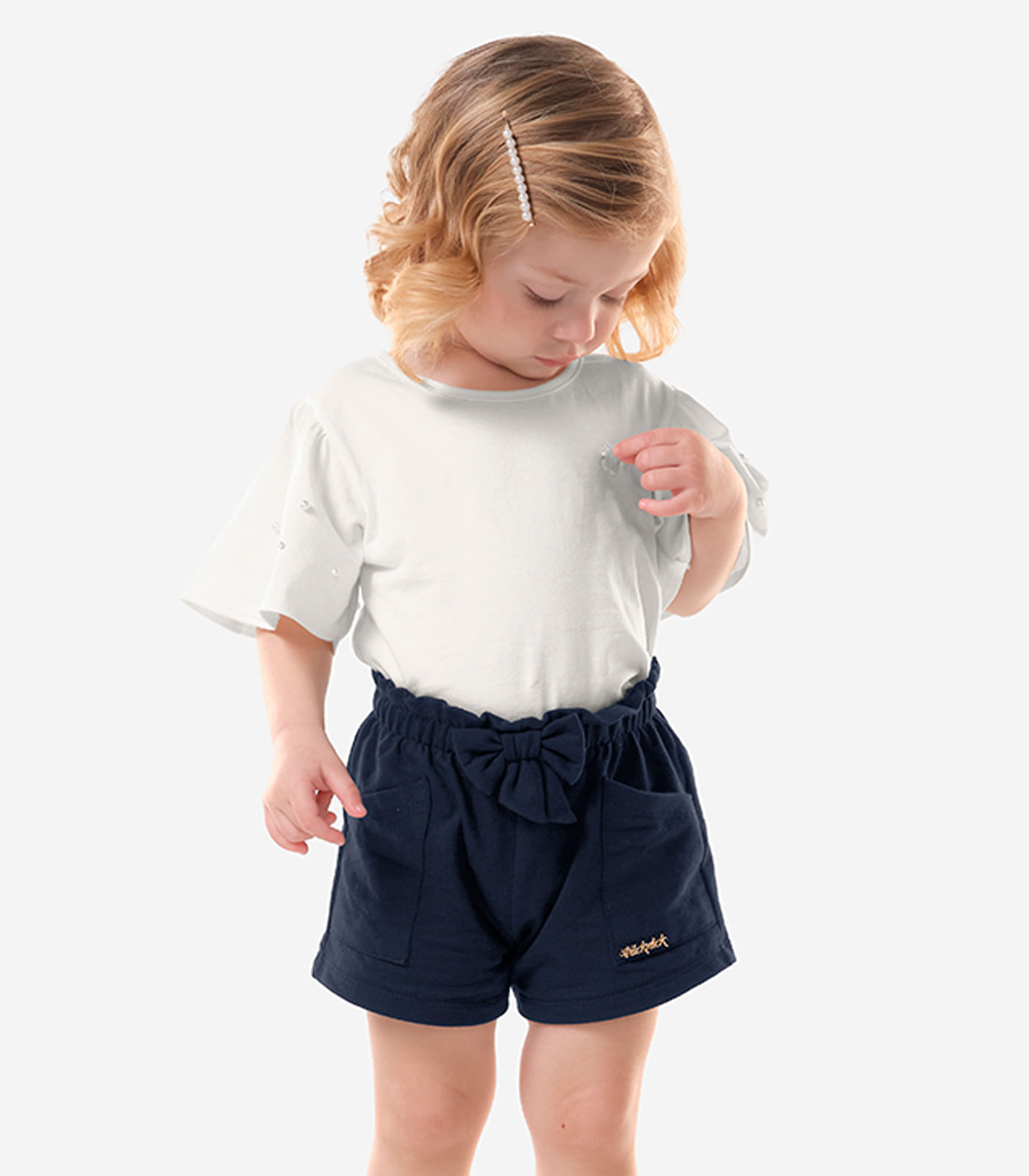 Blusa Infantil Feminina Cotton Leve Trick Nick Bege