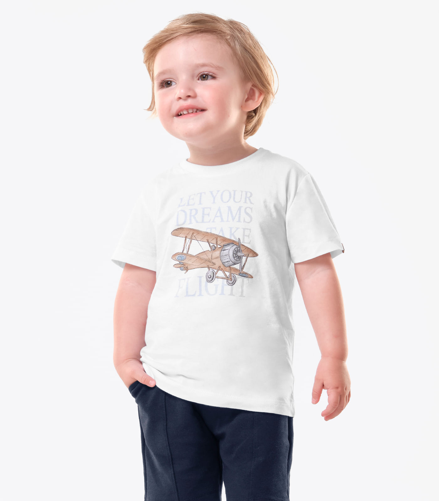Camiseta Infantil Meia Malha E Estampa Trick Nick Branco