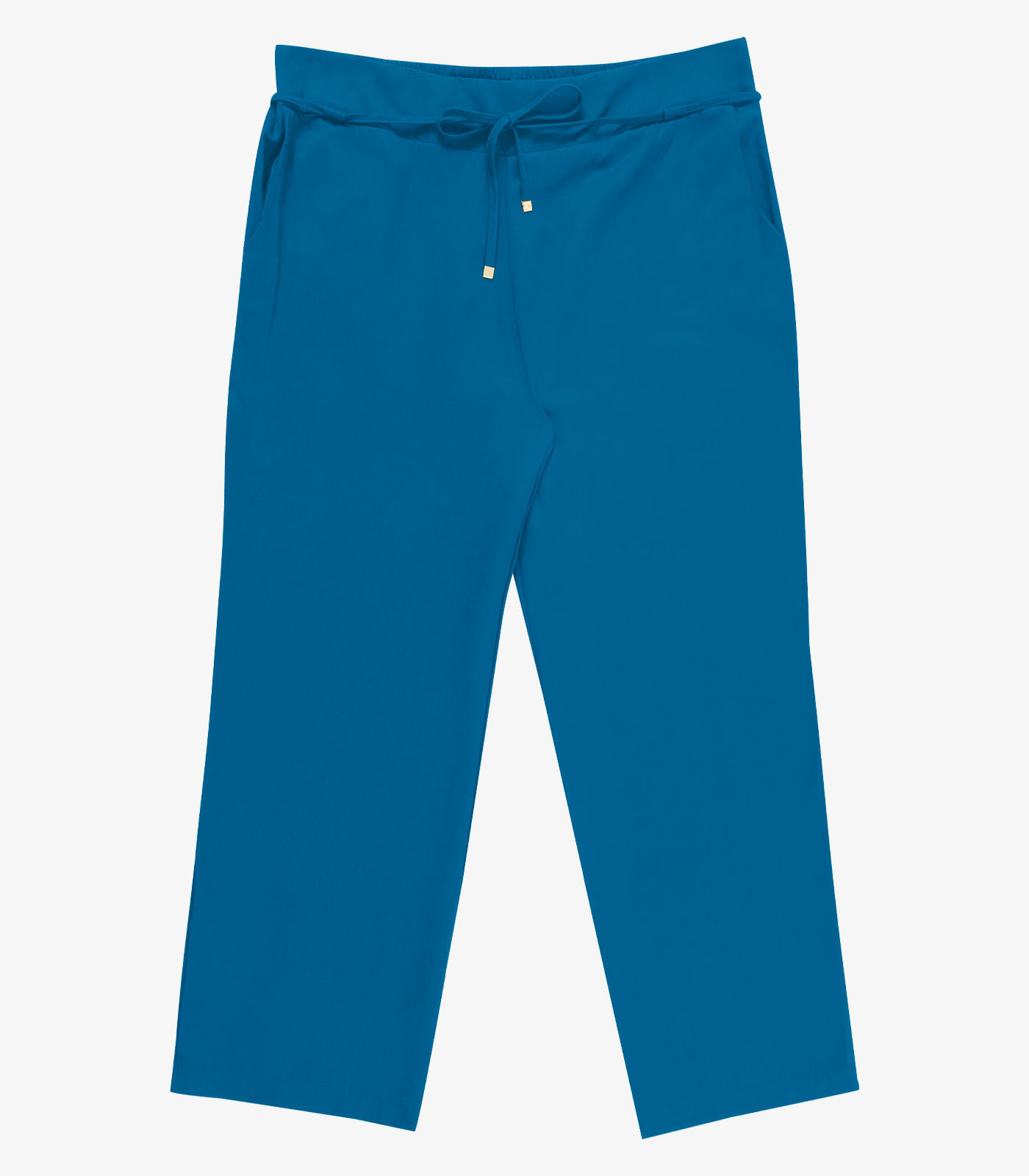 Calça Feminina Reta Com Cinto Secret Glam Azul