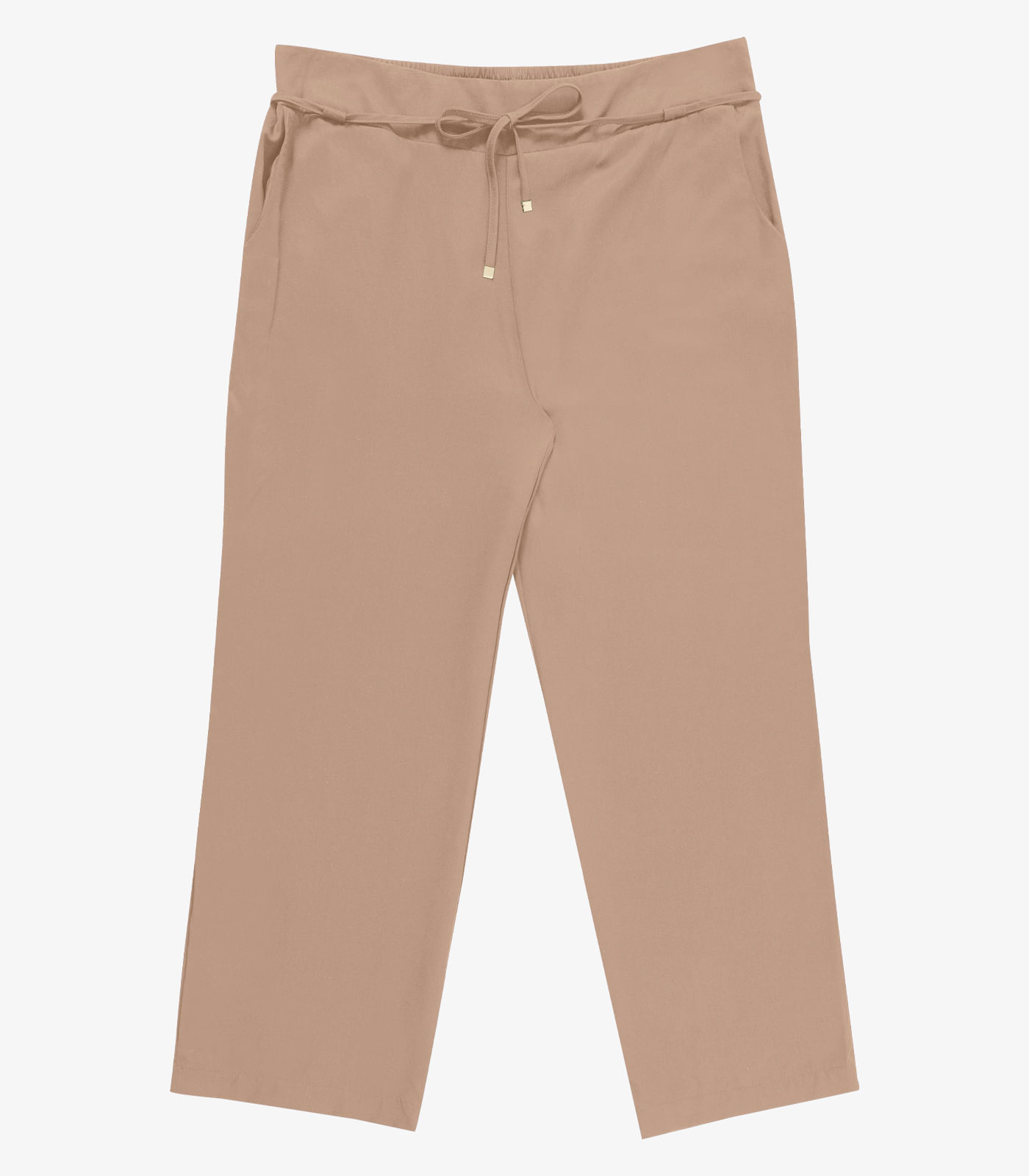 Calça Feminina Reta Com Cinto Secret Glam Marrom