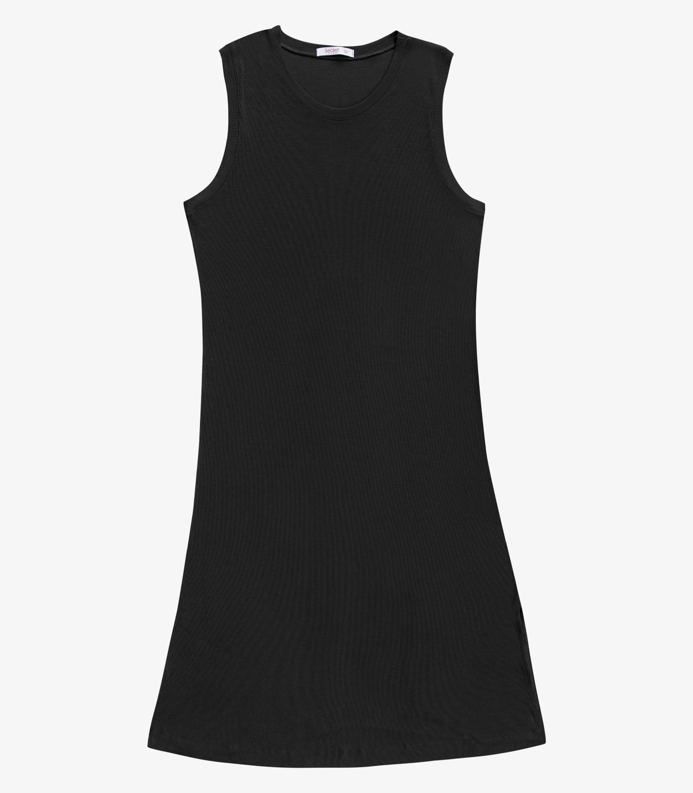 Vestido Feminino Midi Plus Size Secret Preto
