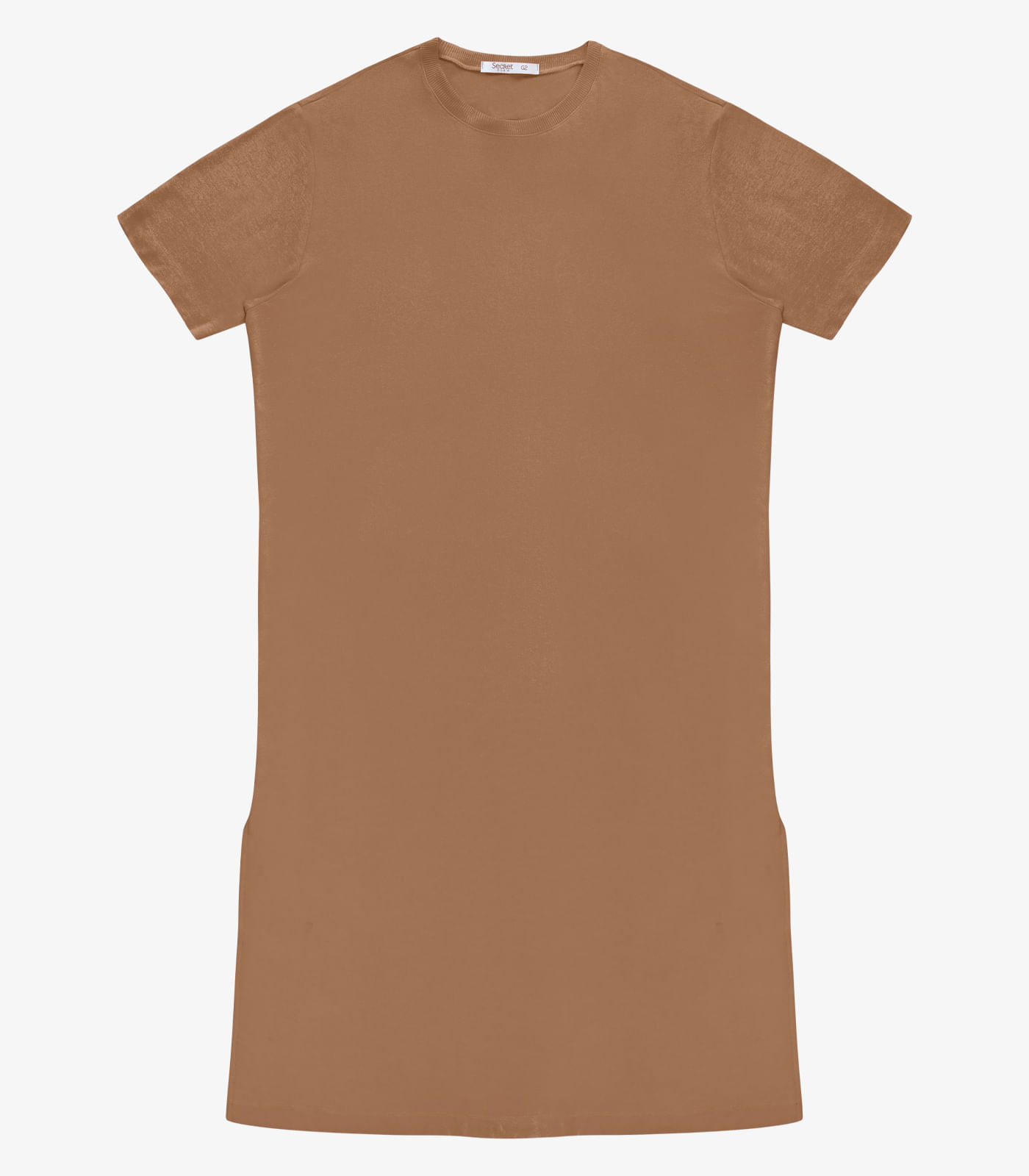 Vestido Feminino Super Midi Molecotton Secret Glam Marrom