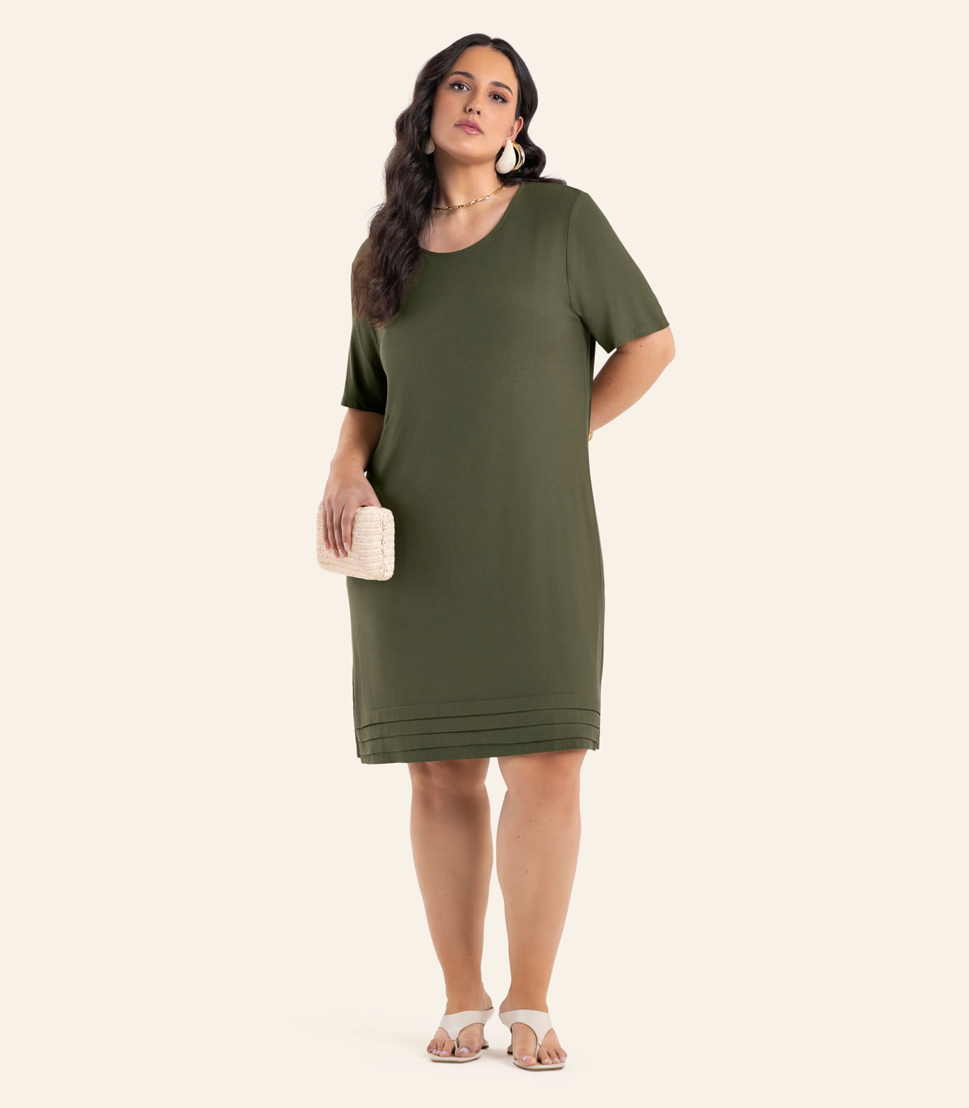 Vestido Feminino Curto Viscose Secret Glam Verde