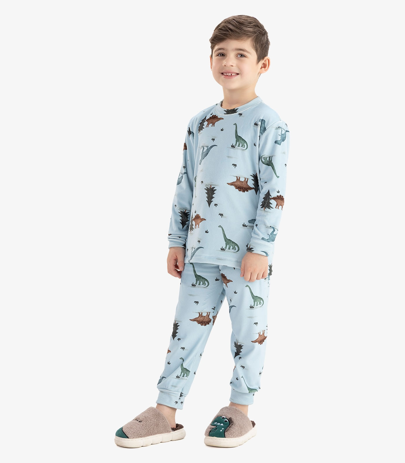 Pijama em Pelo Fleece Rovi Kids Azul