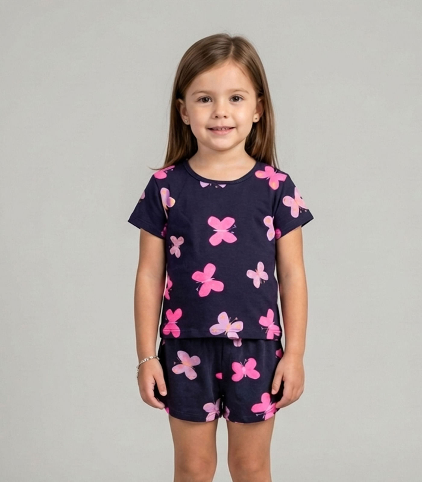Pijama Infantil Menina Blusa E Short Select Azul