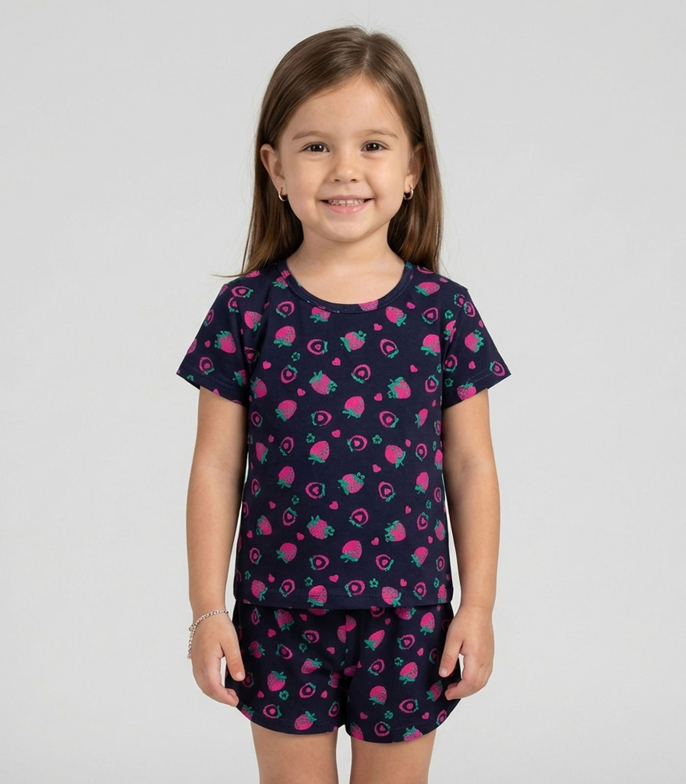 Pijama Infantil Menina Blusa E Short Select Azul