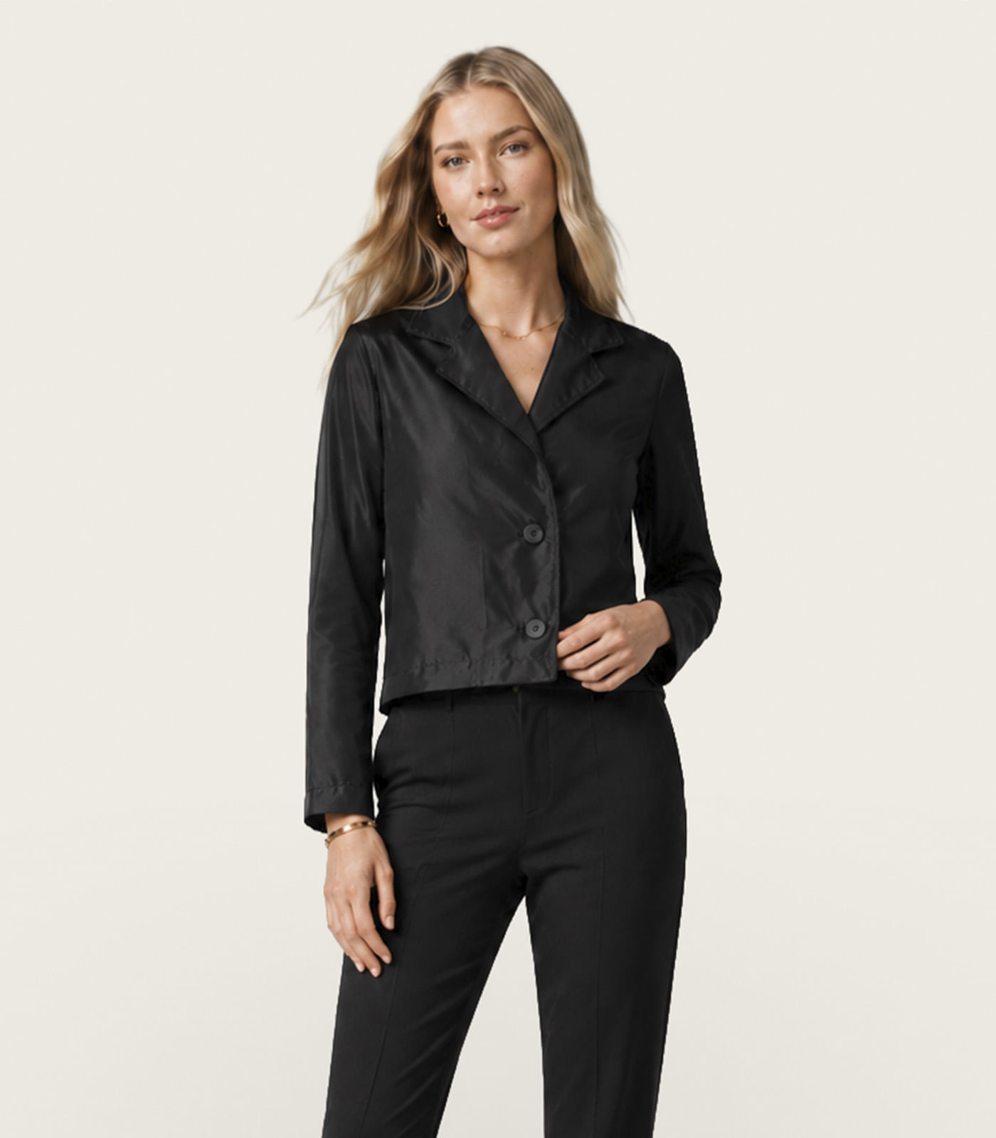 Casaco Feminino Em Tecido Tactel Aqualight Endless Preto