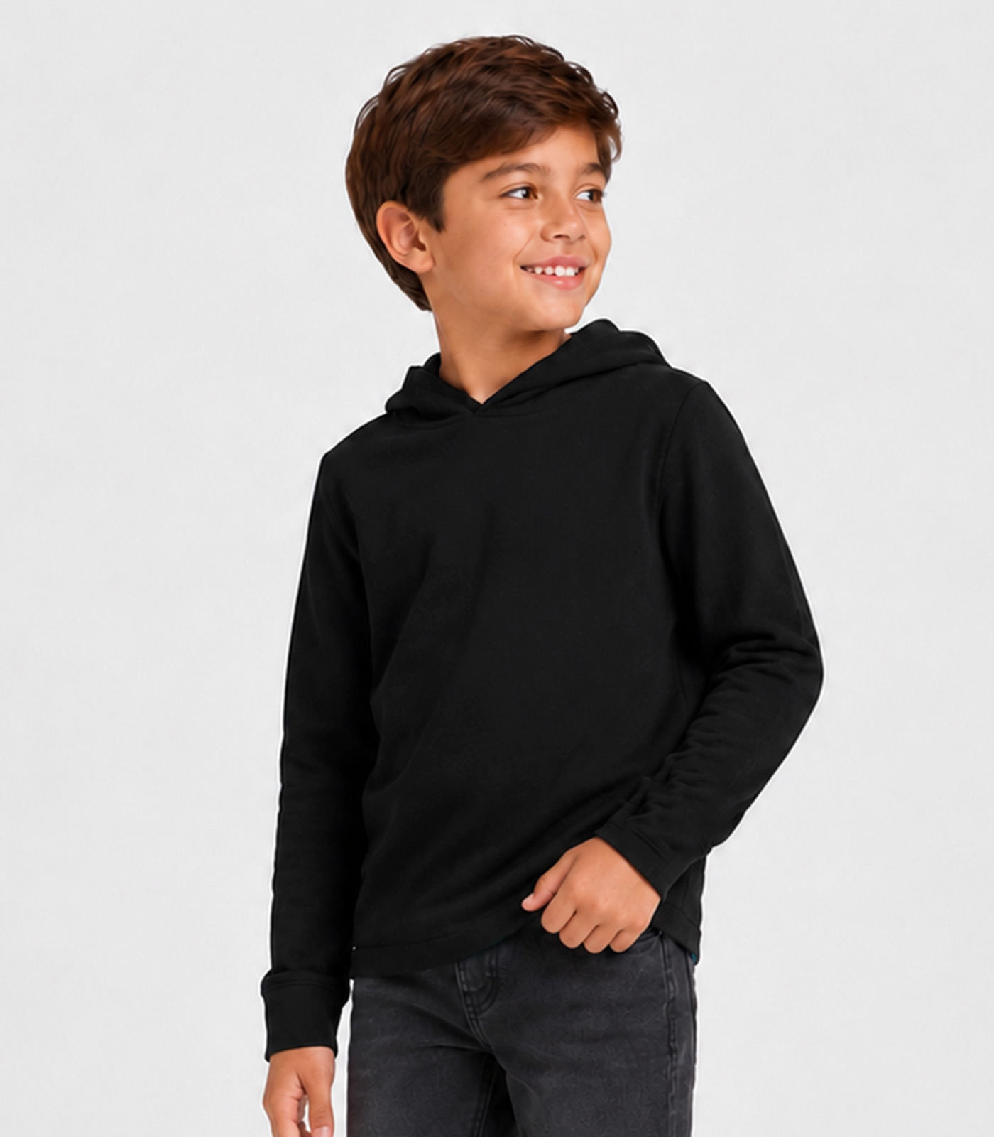 Blusão Com Capuz Moleton Penteado Masculino Select Preto