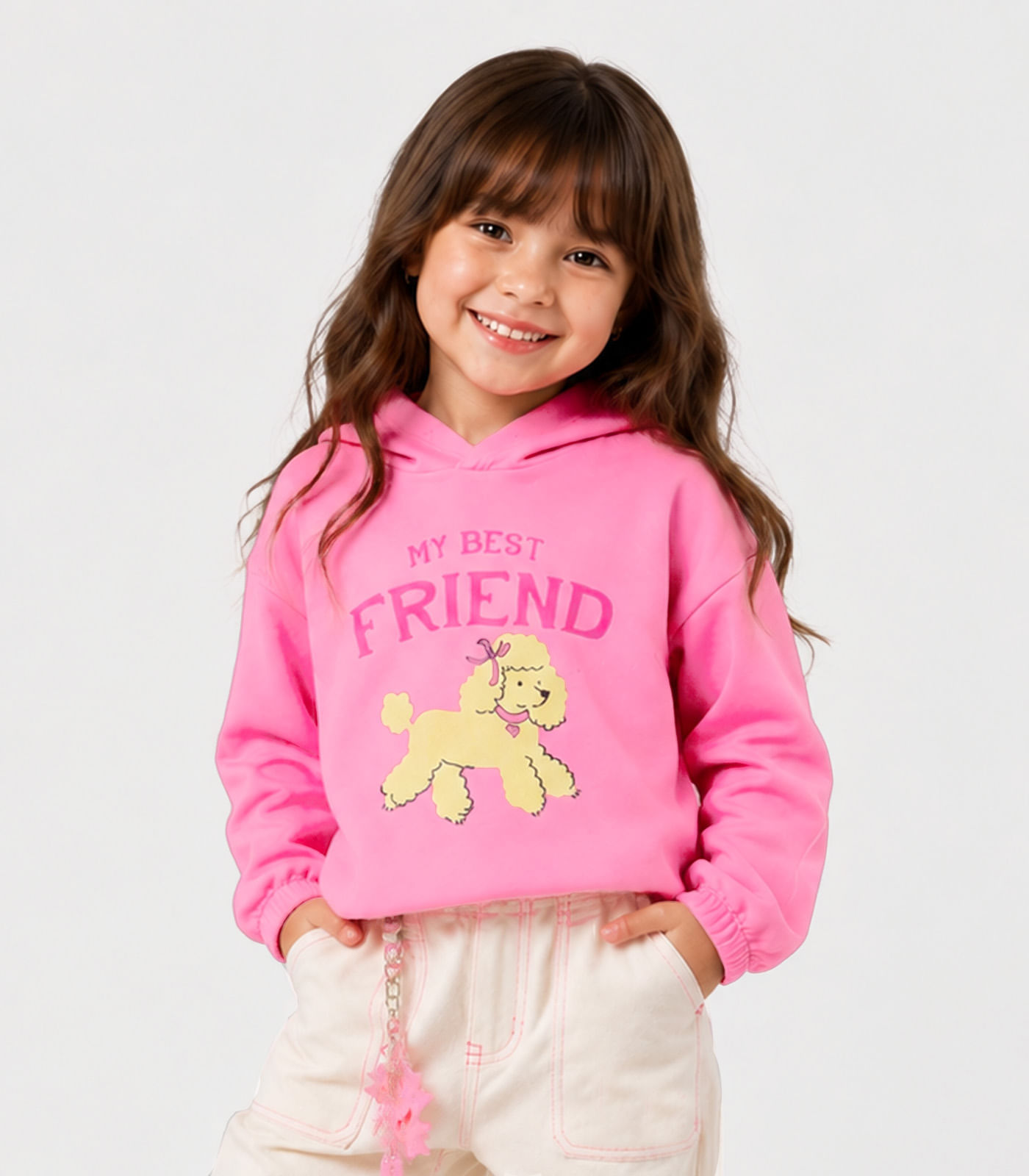 Blusão Frminino Infantil Com Estampa Select Rosa