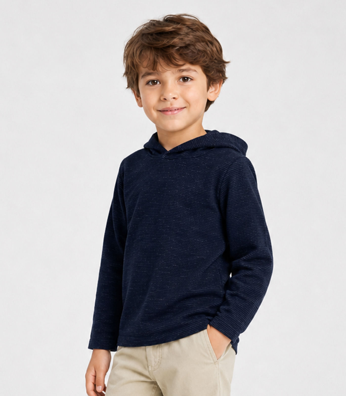Blusão Com Capuz Masculino Infantil Select Azul