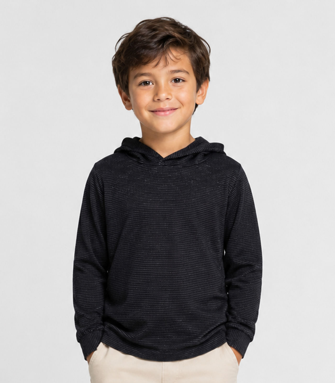 Blusão Com Capuz Masculino Infantil Select Preto