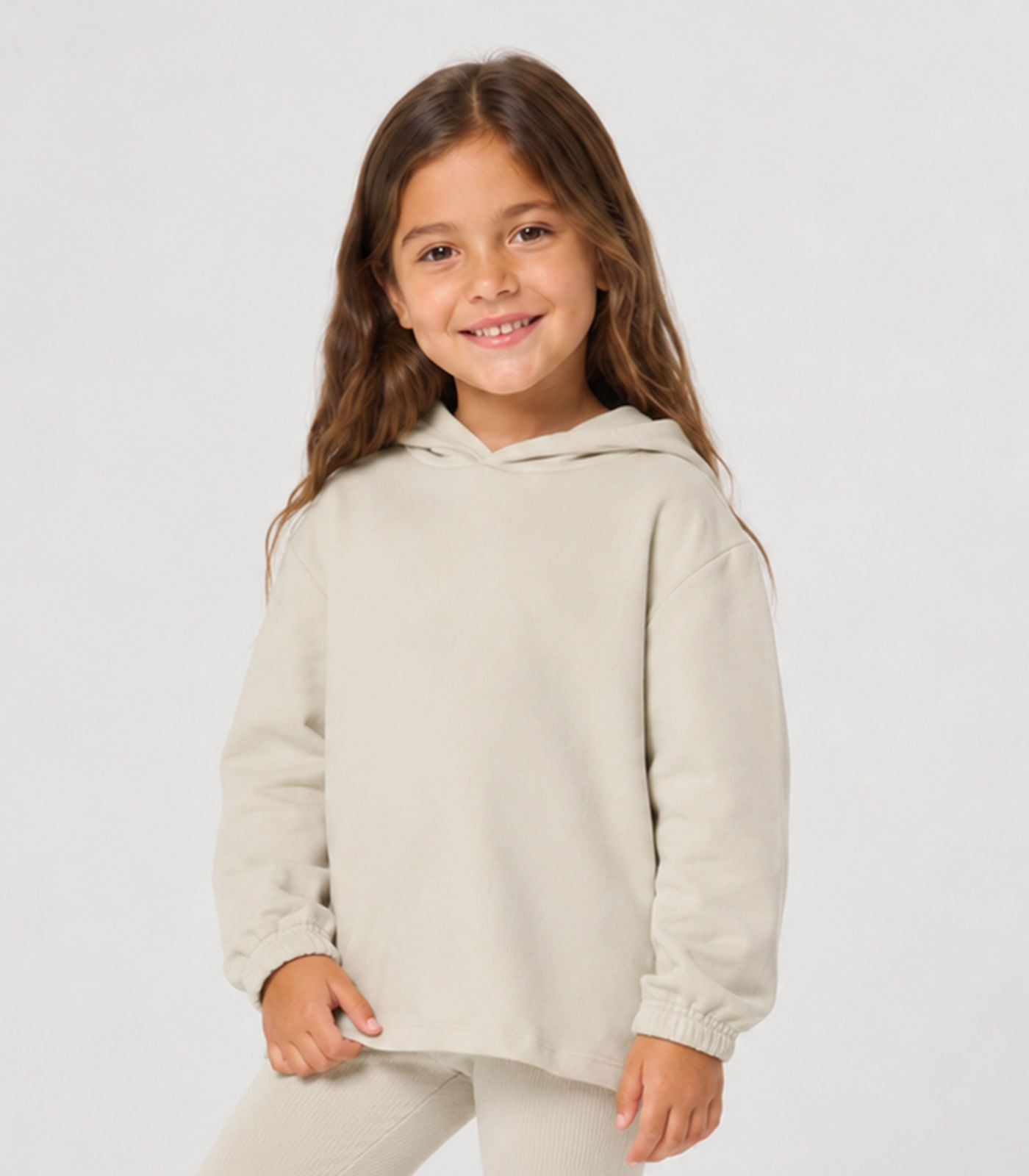Blusão Com Capuz Infantil Feminino Select Bege