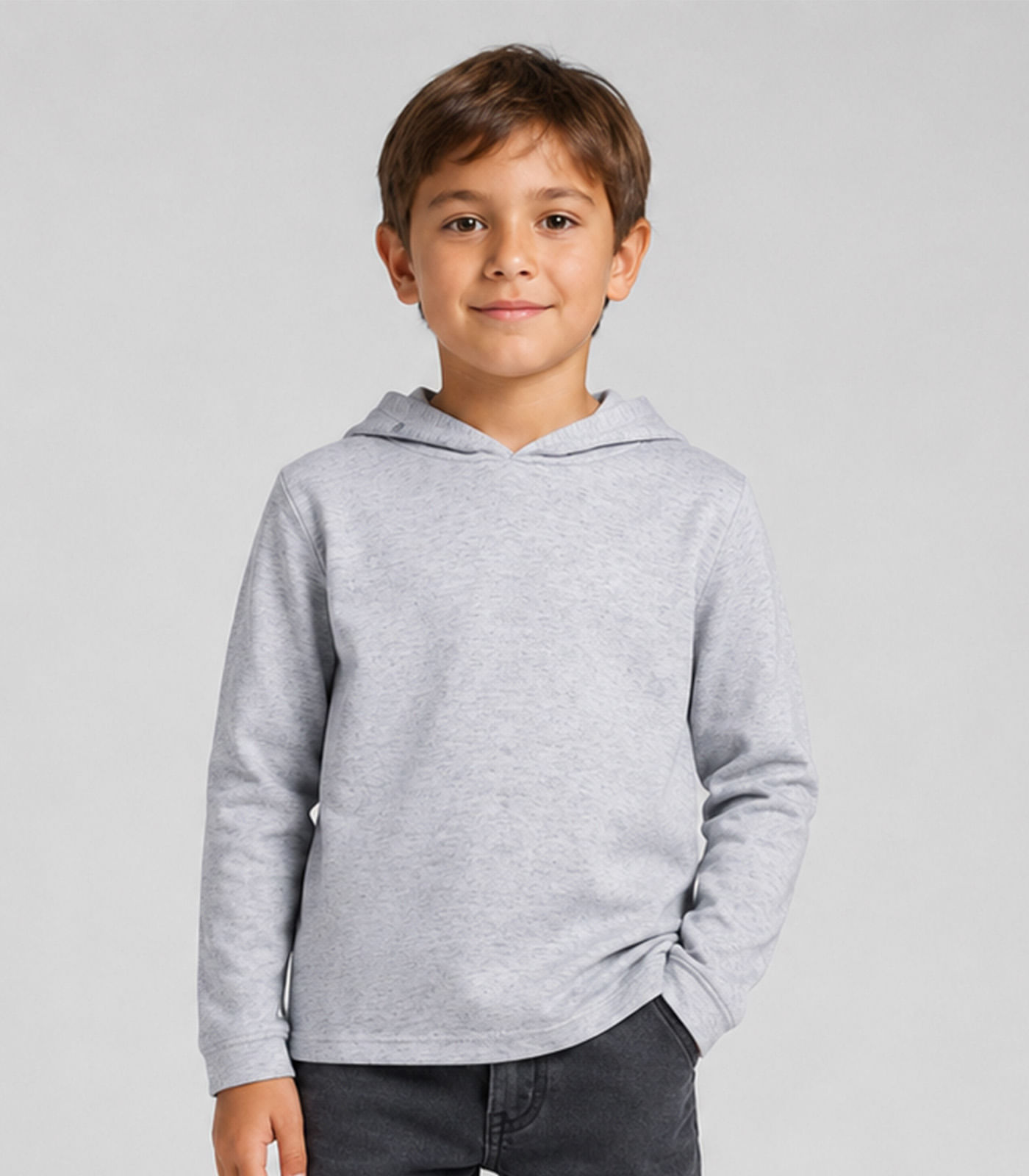 Blusão Com Capuz Moleton Penteado Masculino Select Cinza