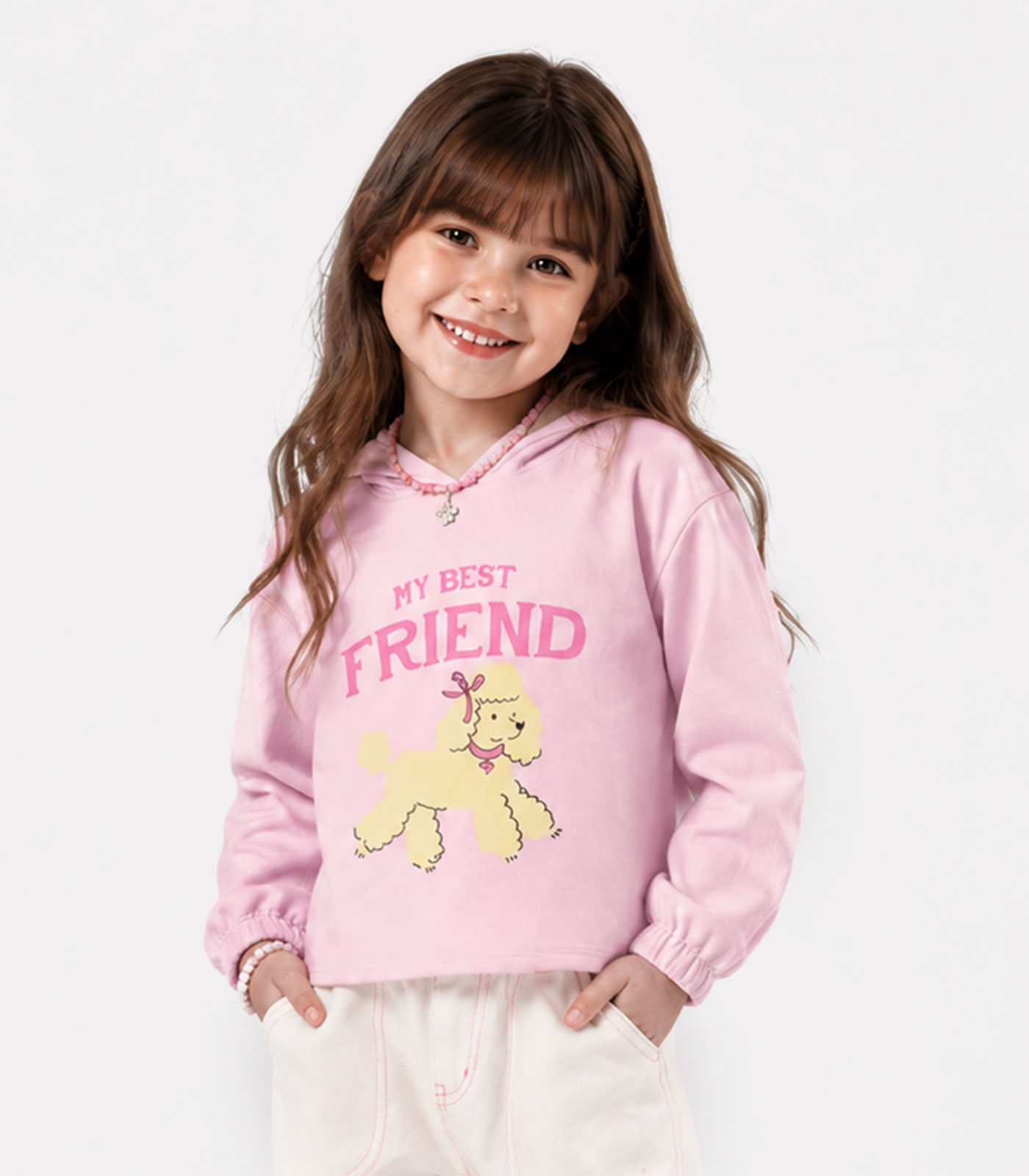 Blusão Frminino Infantil Com Estampa Select Rosa