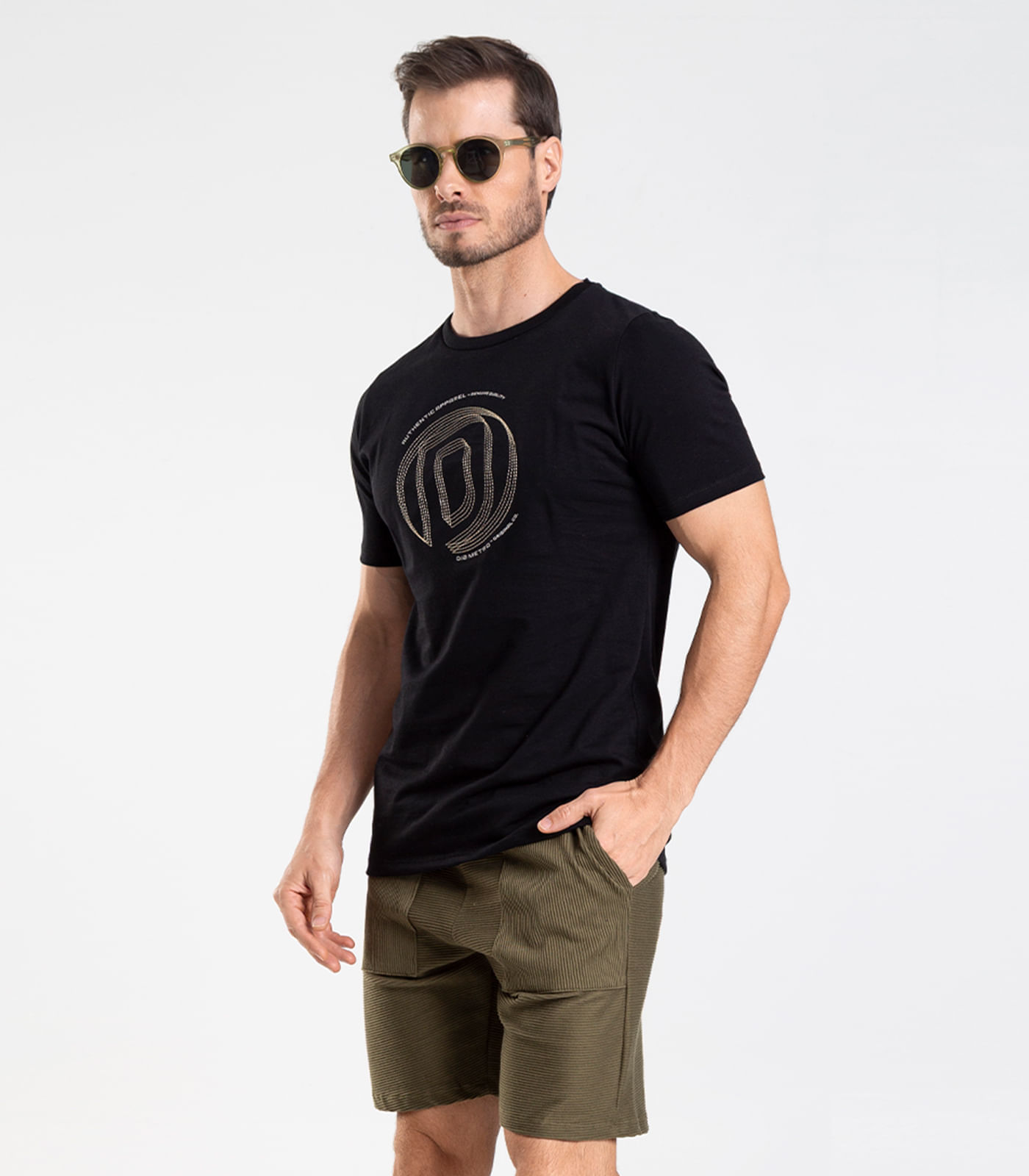 Bermuda Masculina Moletinho Gorgurinho Diametro Verde
