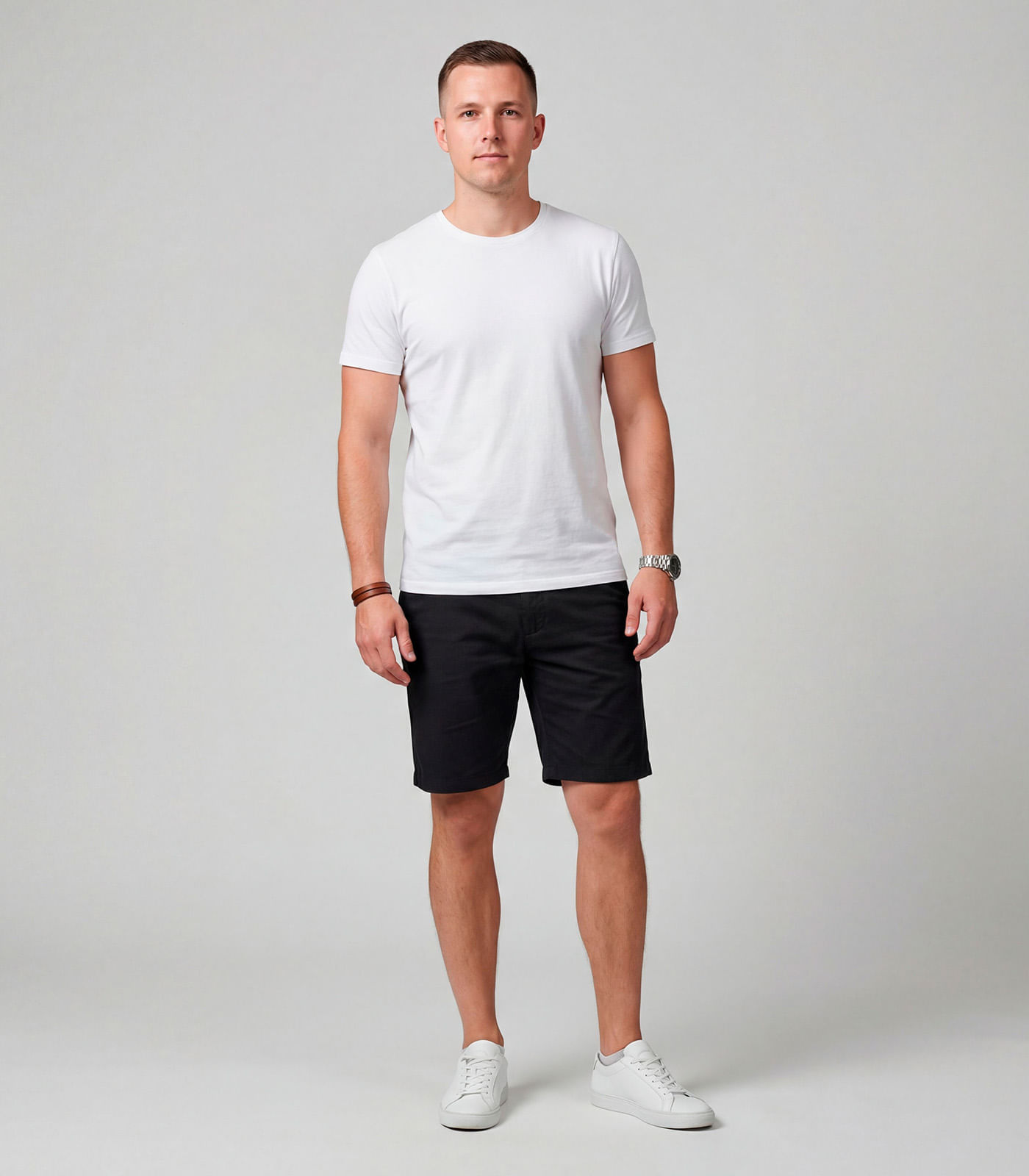 Bermuda Masculina Em Sarja Com Bolsos Sea Surf Preto