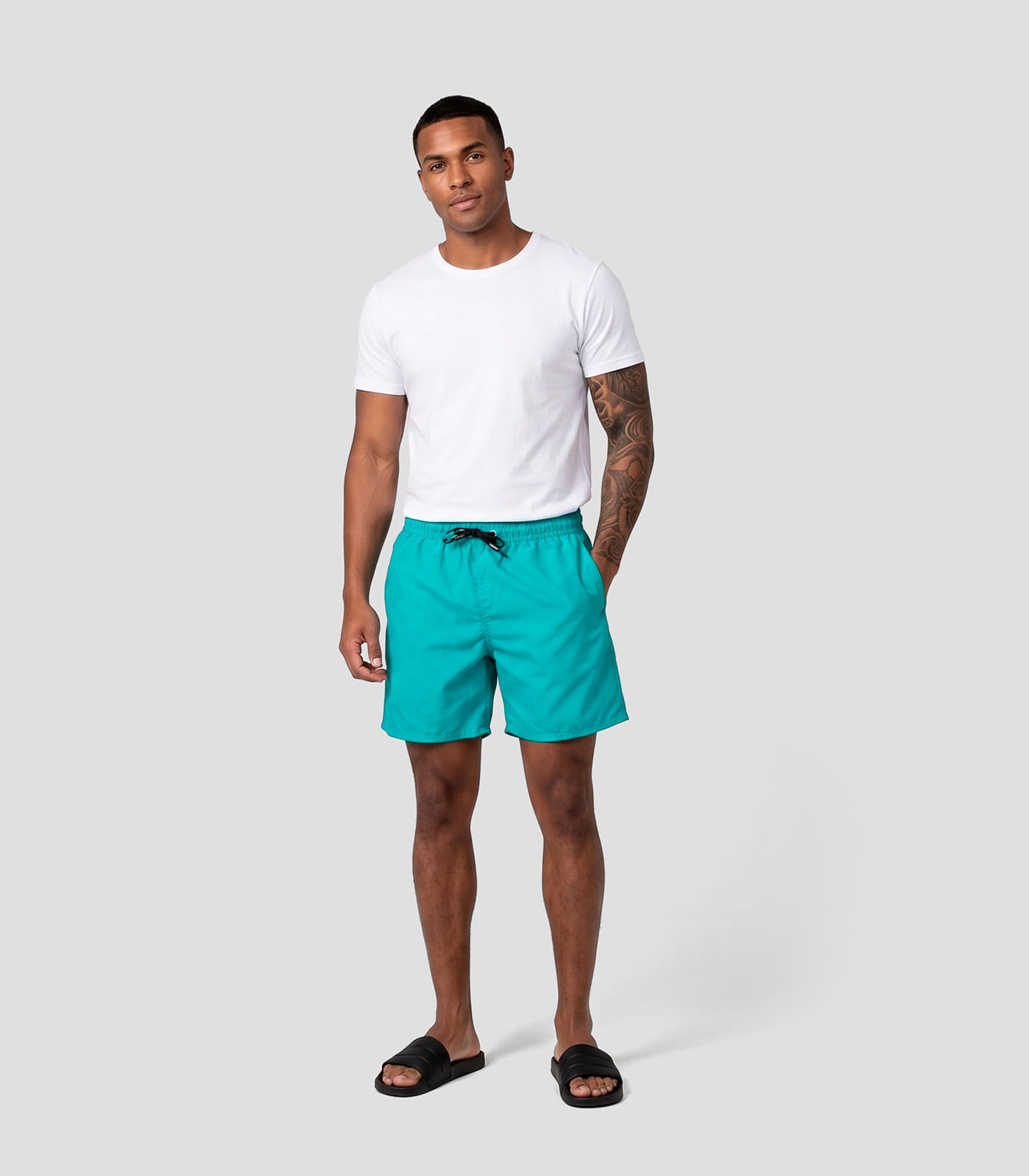 Bermuda Masculina Em Tactel Com Bolsos Select Verde