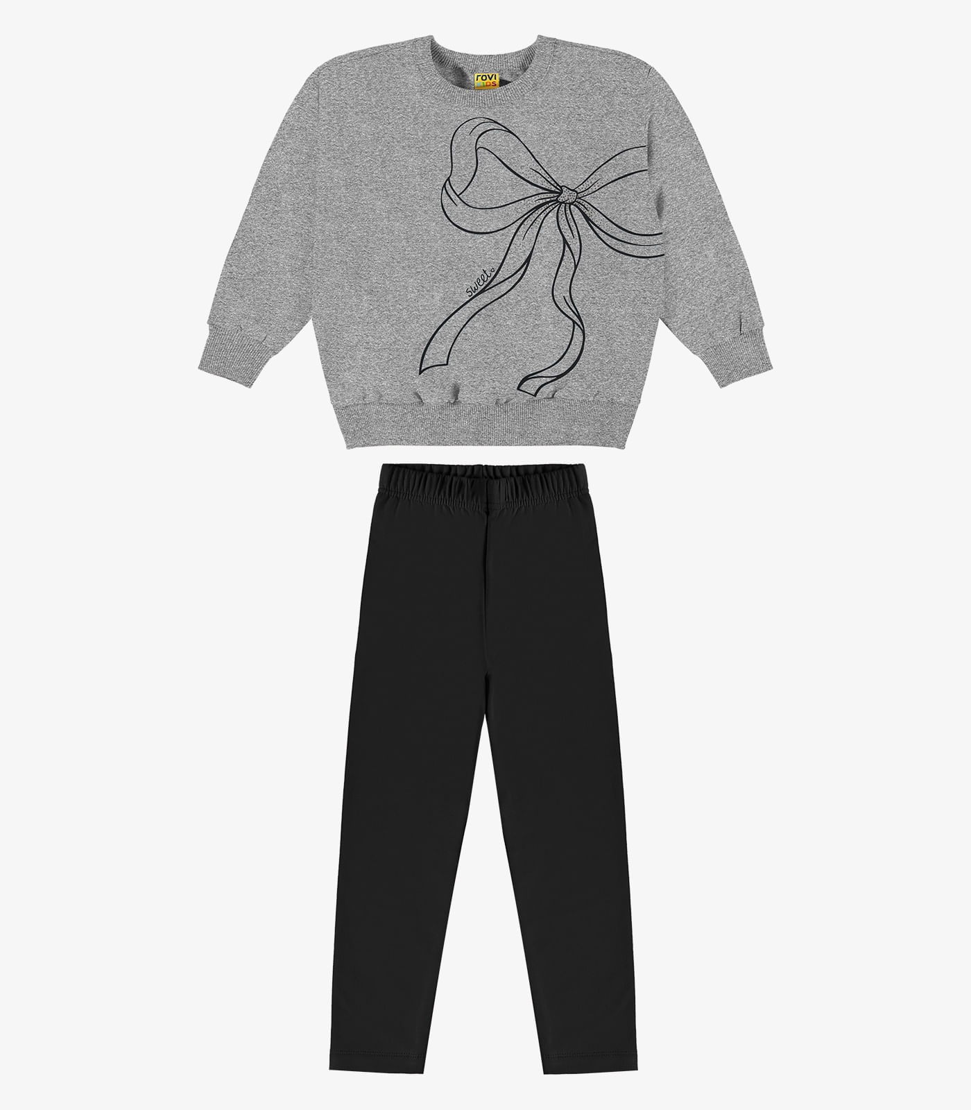Conjunto Blusão com Legging Rovi Kids Cinza