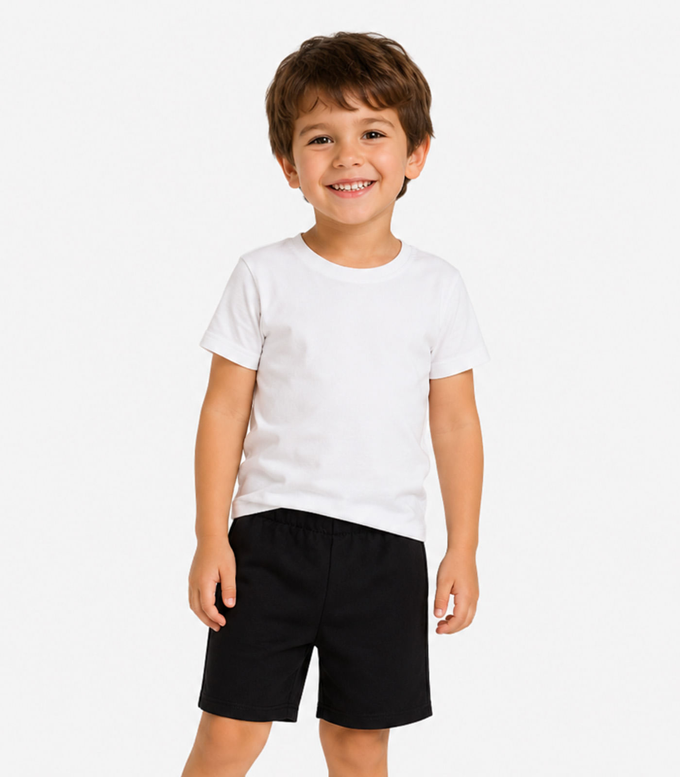 Conjunto Camiseta Com Bermuda Infantil Select Branco