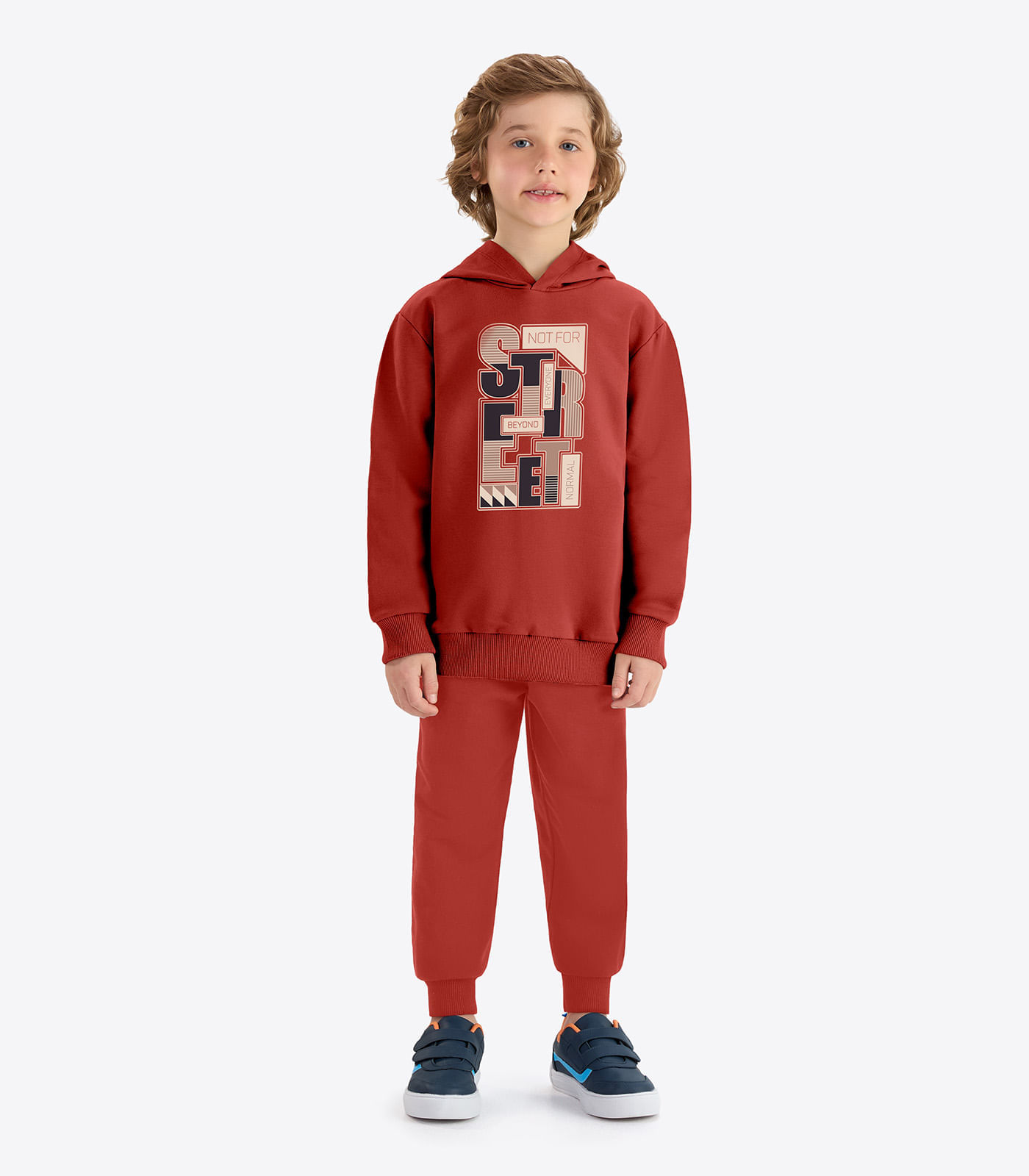 Conjunto Blusão Com Capuz E Calça Rovi Kids Laranja