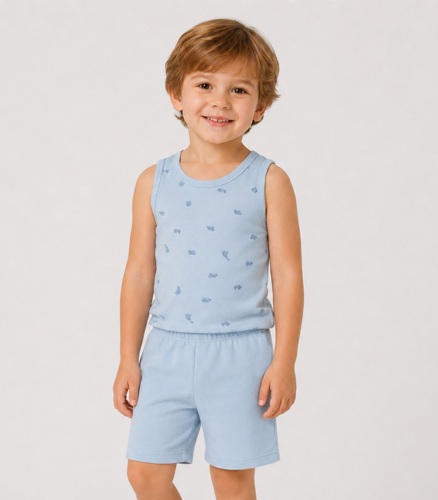 Conjunto Infantil Machão e Bermuda Select Azul