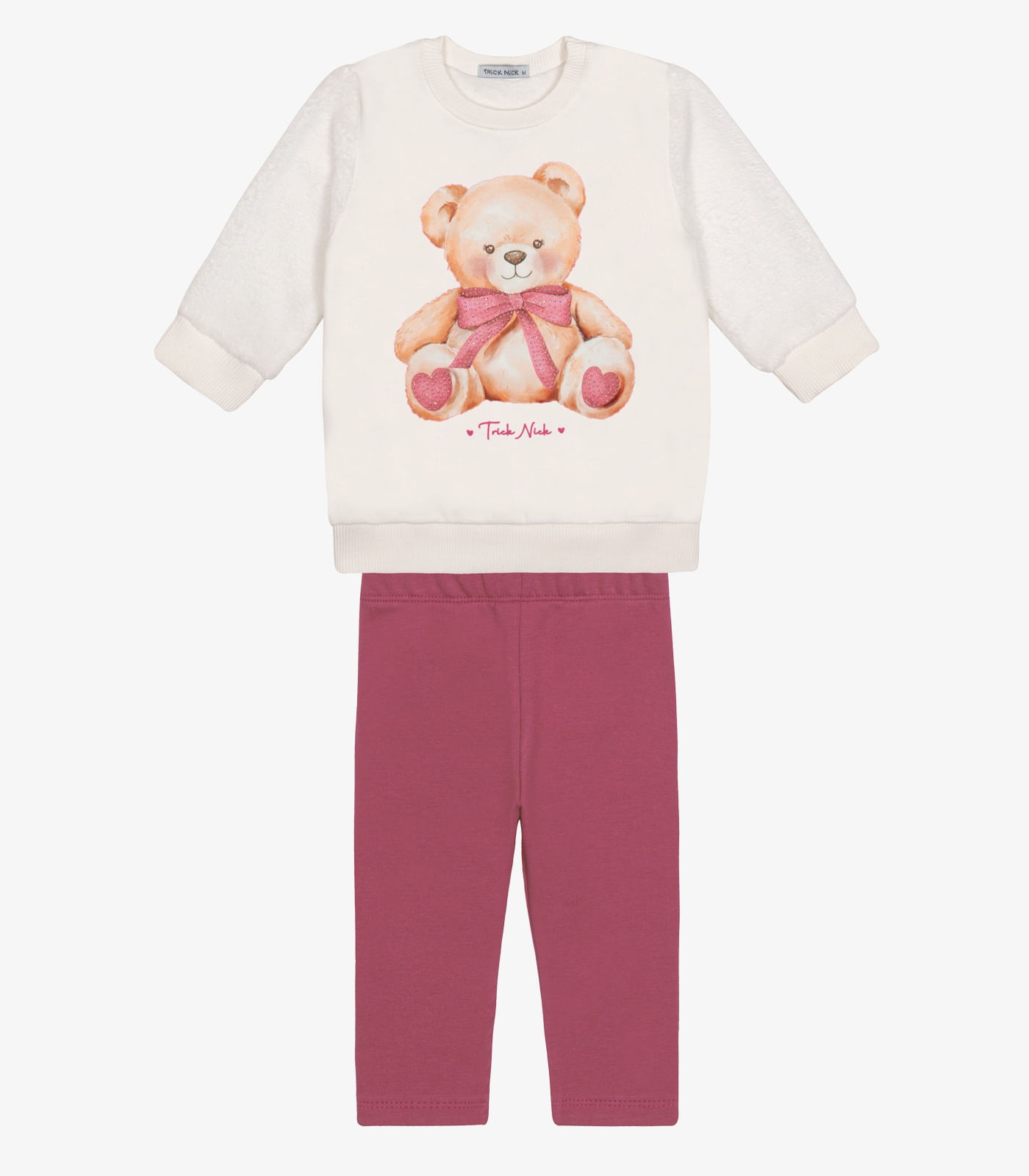 Conjunto Blusão com Legging Menina Trick Nick Bege