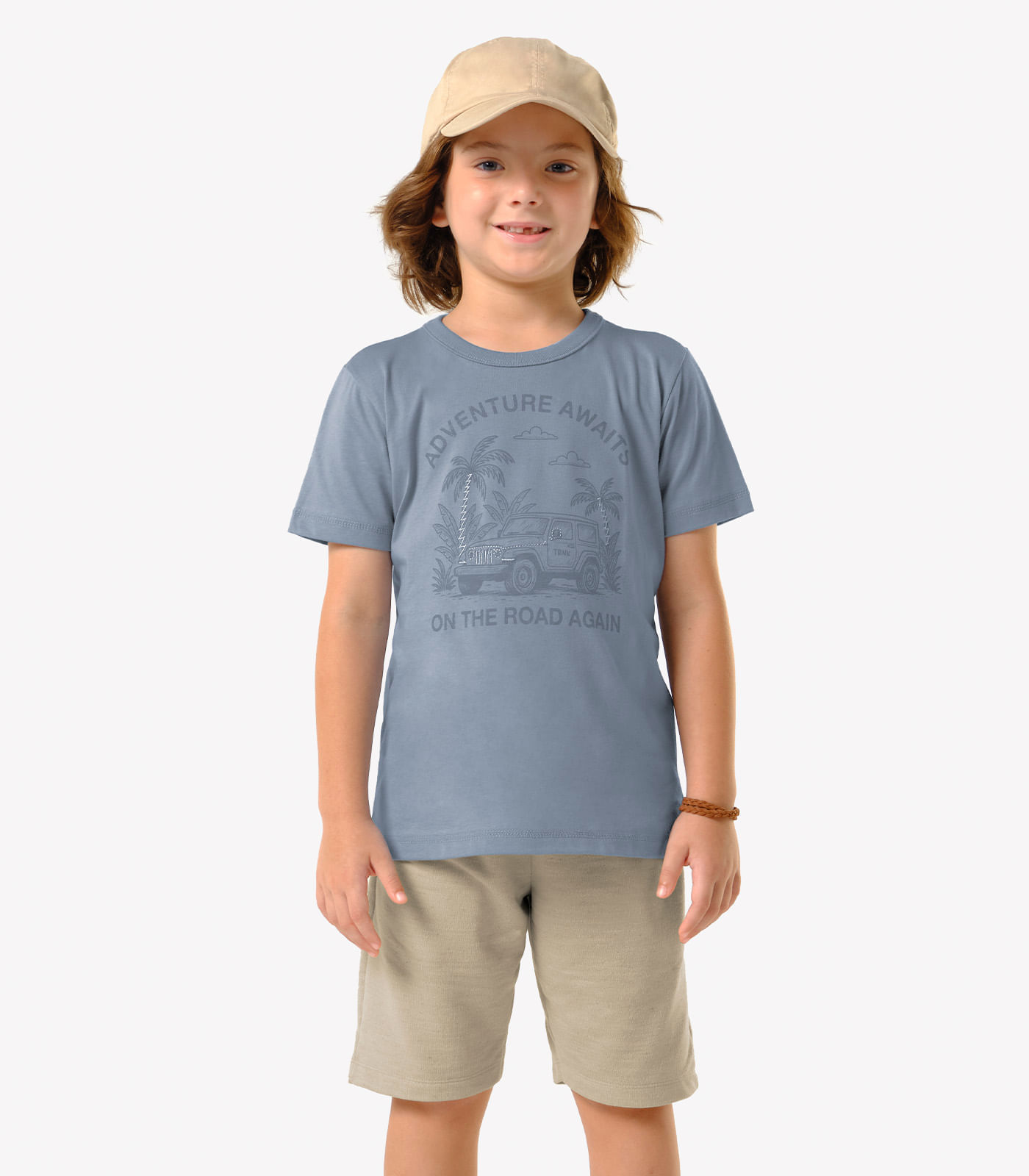 Conjunto Infantil Camiseta Com Bermuda Trick Nick Azul