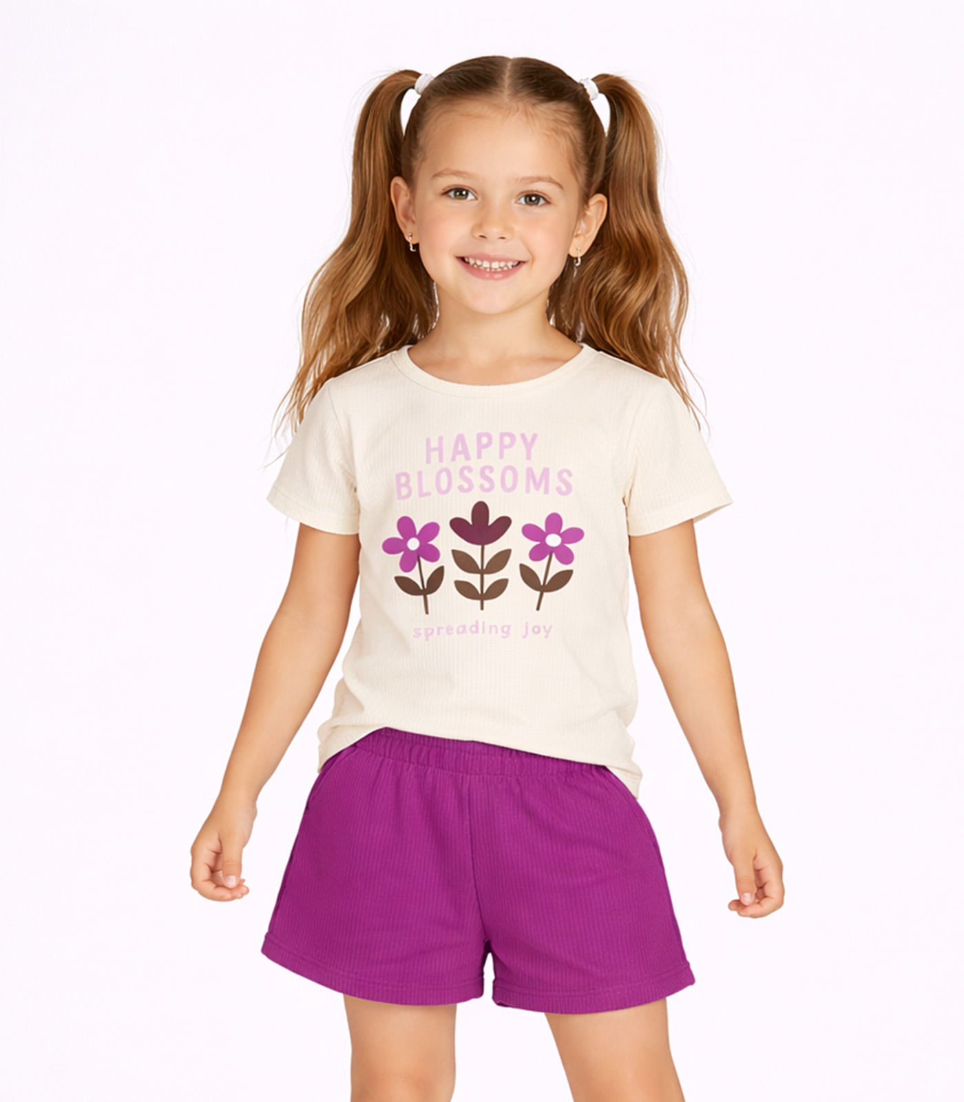 Conjunto Feminino Short e Blusa Estampada Select Bege