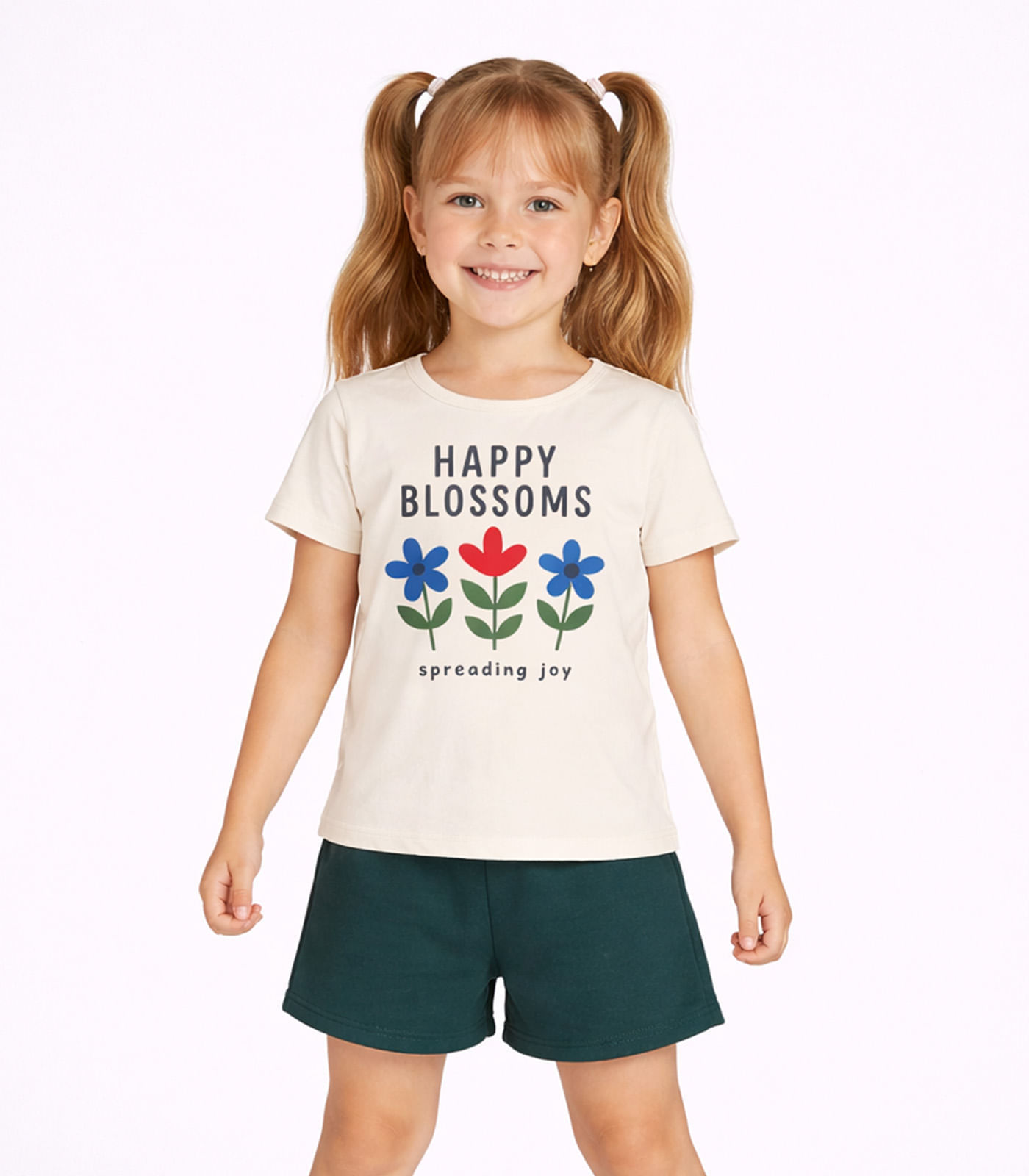 Conjunto Feminino Short e Blusa Estampada Select Bege