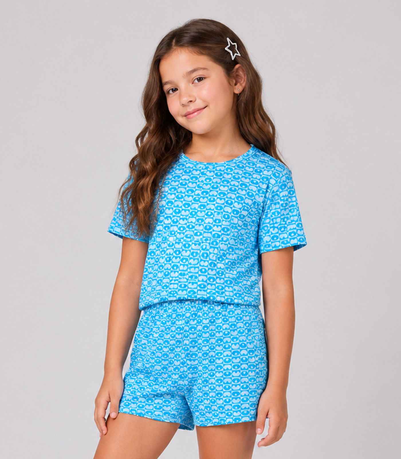 Conjunto Masculino Infantil Blusa Com Short Select Azul