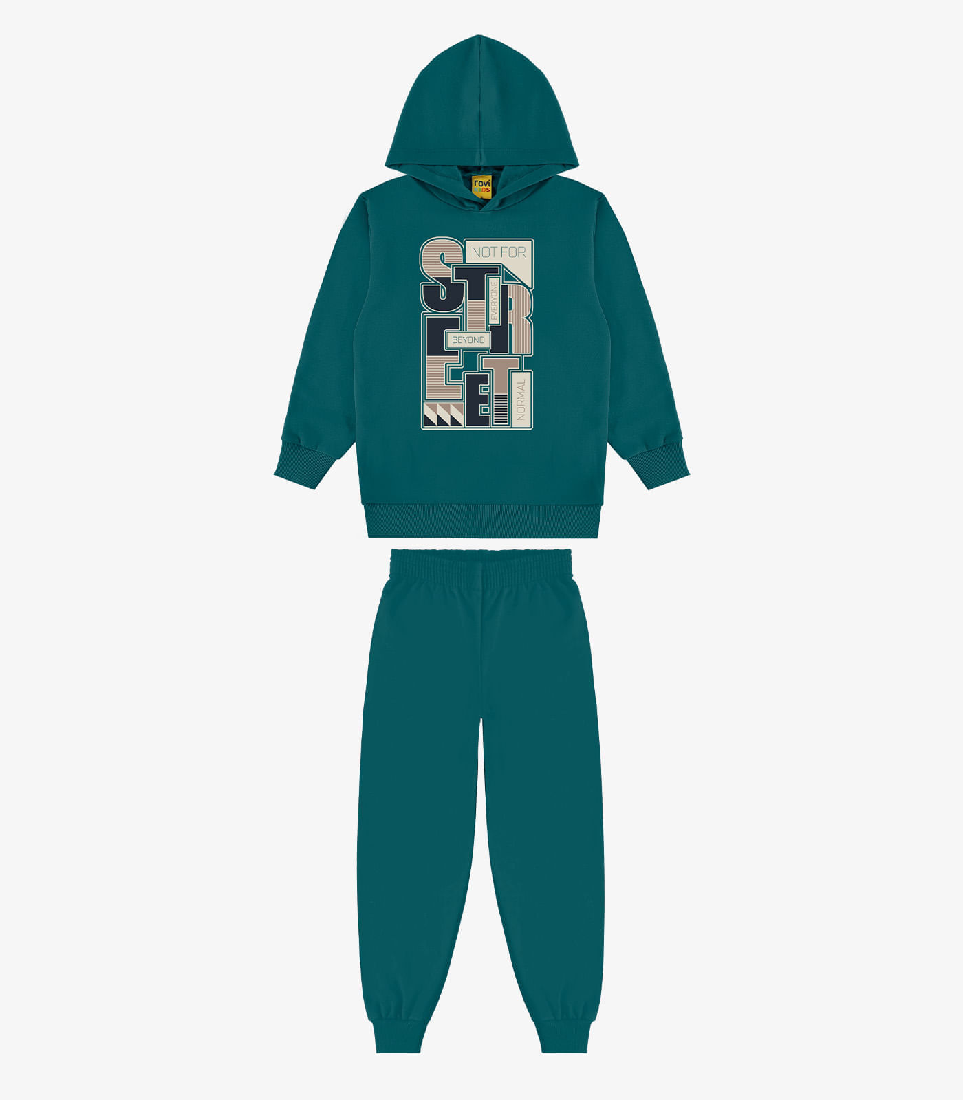 Conjunto Blusão Com Capuz E Calça Rovi Kids Verde
