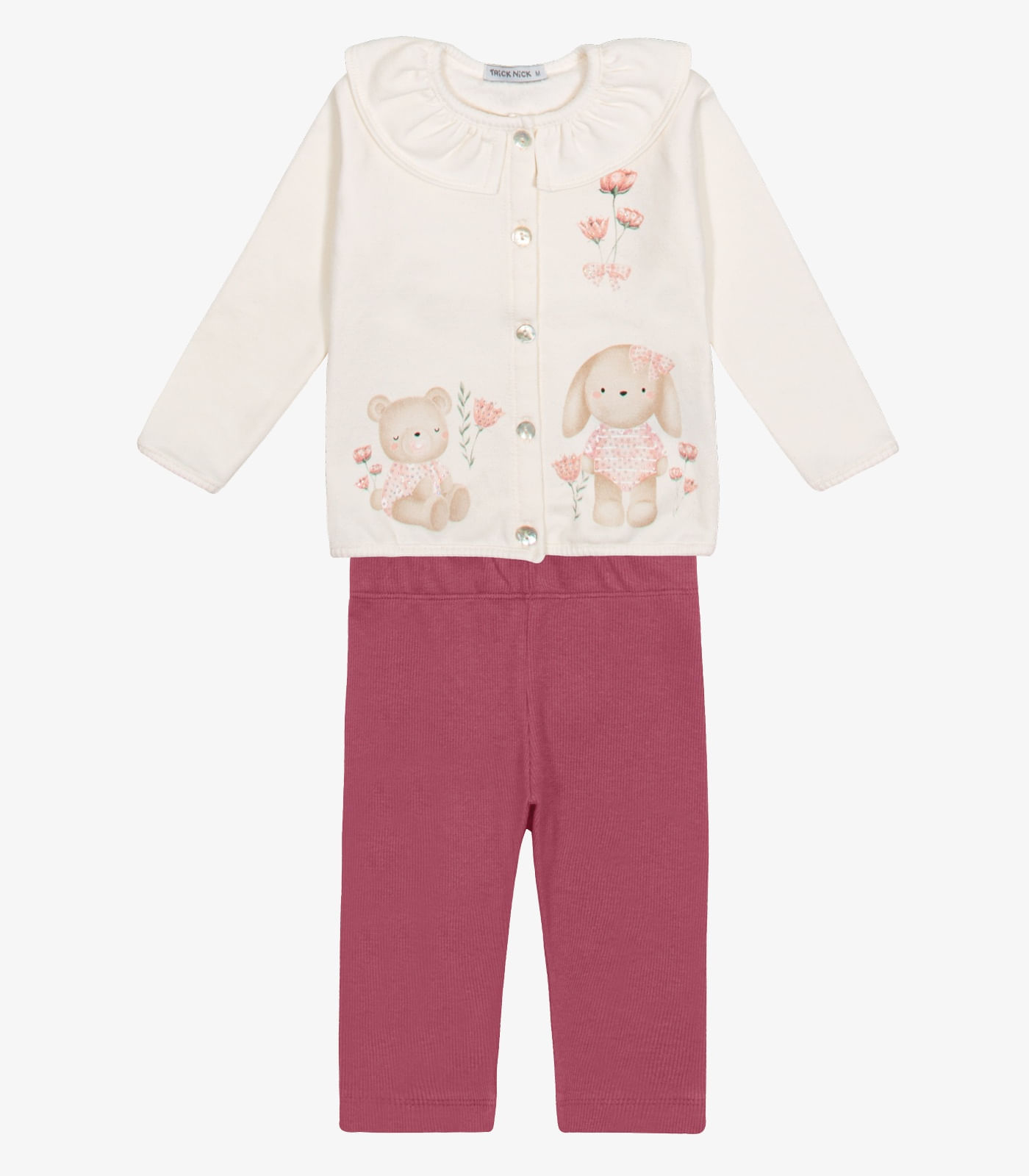 Conjunto Casaco com Legging Menina Trick Nick Bege