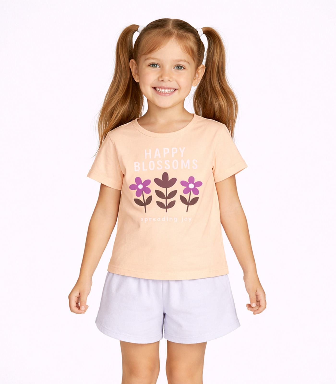 Conjunto Feminino Short e Blusa Estampada Select Bege